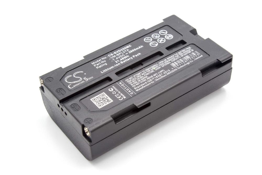 Videocamera Battery Replacement for Hitachi VM-BPL13J, VM-BPL13A, VM-BPL13, M-BPL30 - 2900mAh 7.4V Li-Ion