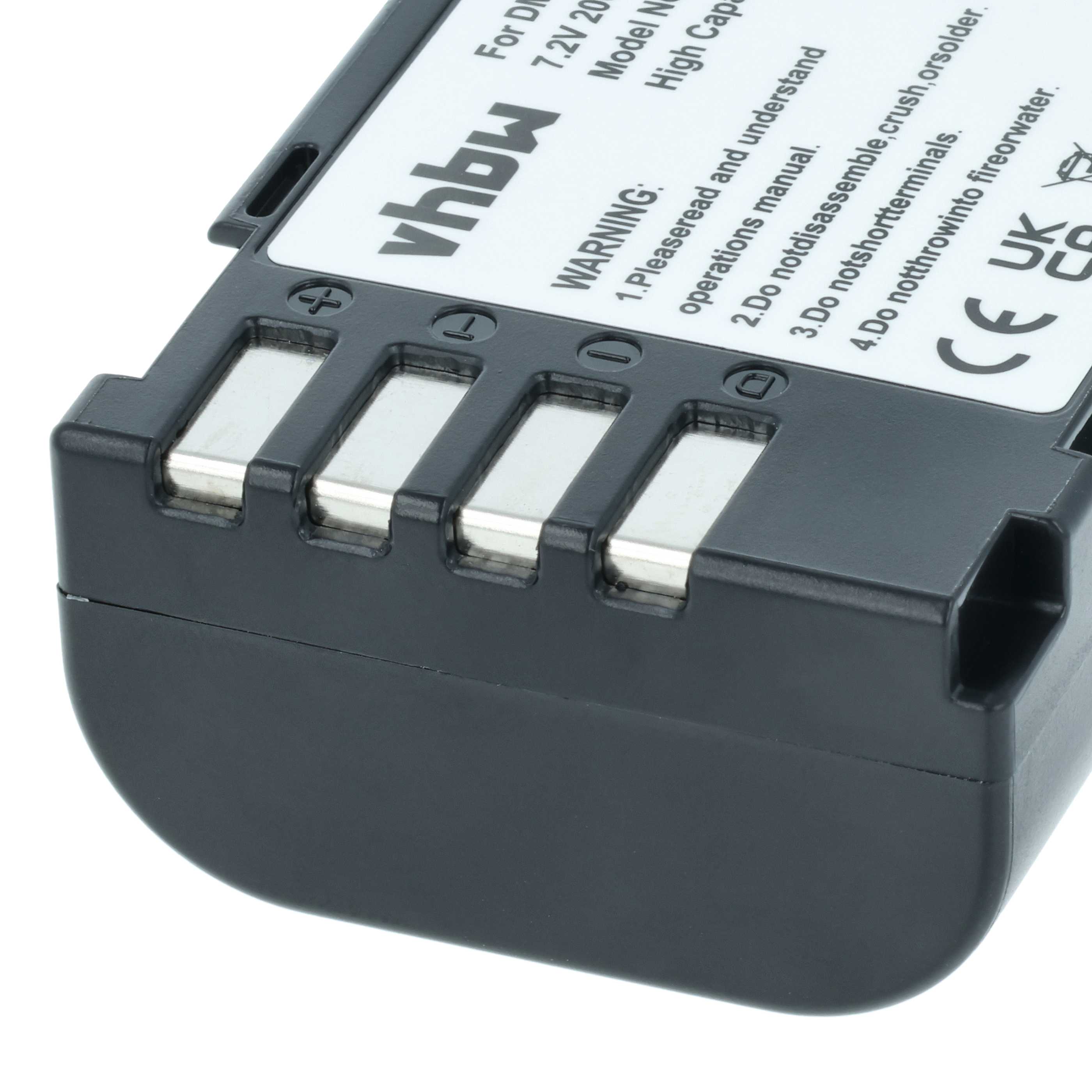 Batería reemplaza Panasonic DMW-BLF19E, DMW-BLF19 para cámara - 2000 mAh 7,2 V Li-Ion