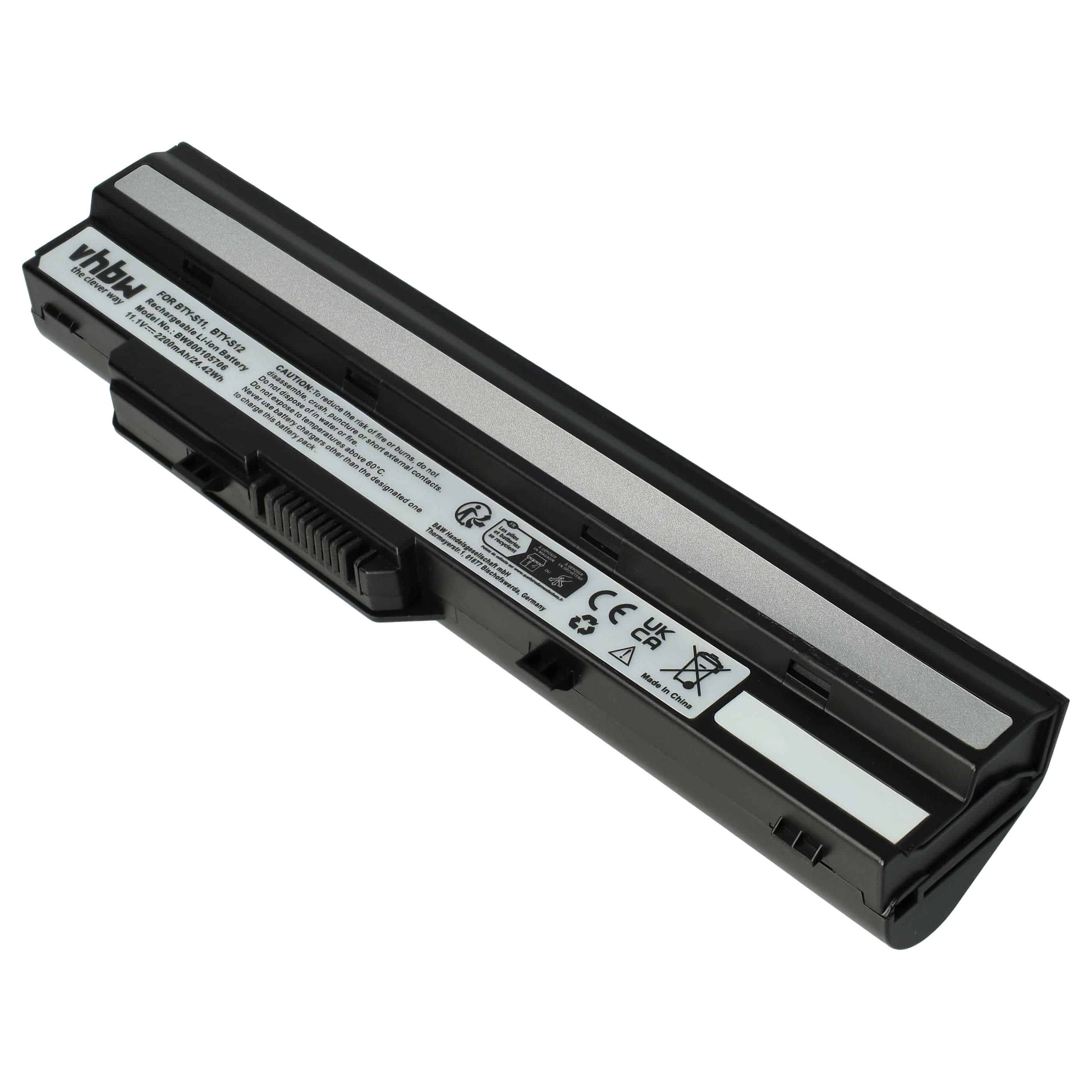 Akumulator do laptopa zamiennik 40025611, 3715A-MS6837D1, 14L-MS6837D1 - 2200 mAh 11,1 V Li-Ion, czarny
