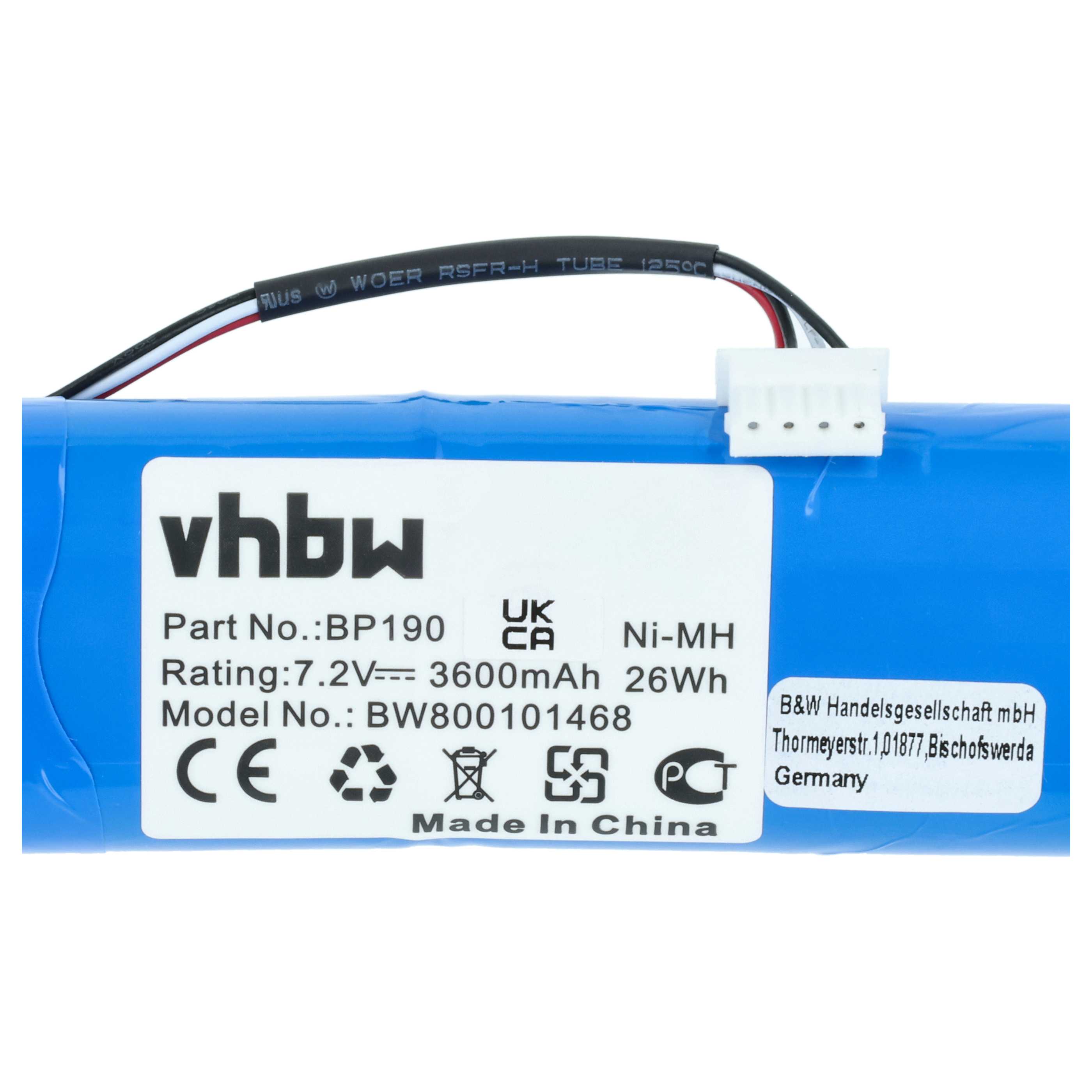 2x Batteria per dispositivo di misurazione sostituisce Fluke B11432, BP-190, BP190 - 3600mAh 7,2V NiMH