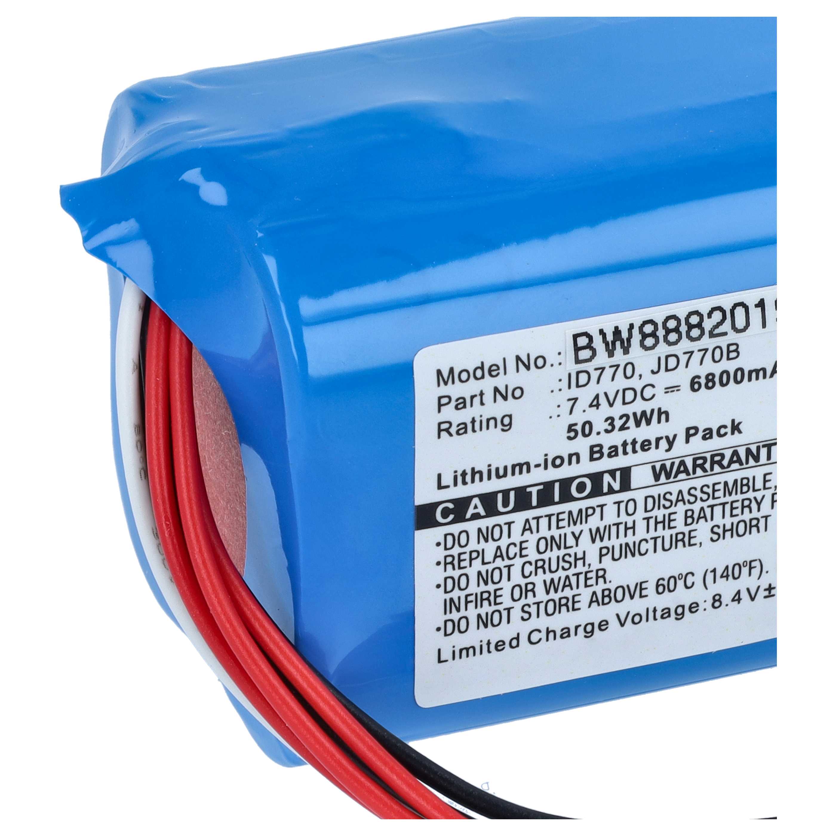 Akku für Sony SRS-XB40, SRS-XB41 Speaker ersetzt ID770, JD770B - 6800 mAh