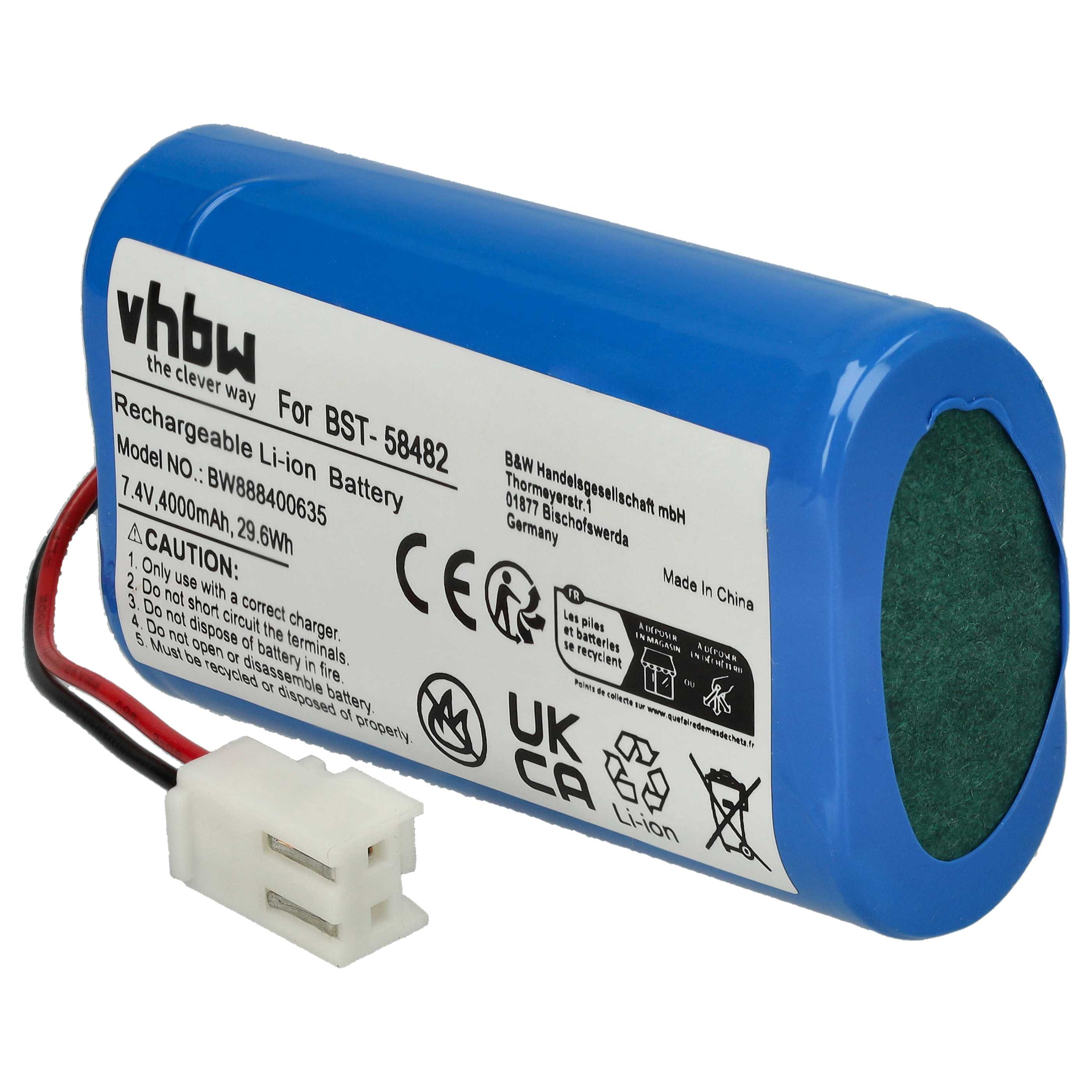 Batteria per pulitrice sostituisce Bestway BST-58482 Bestway Flowclear Aquatronix - 4000mAh 7,4V Li-Ion