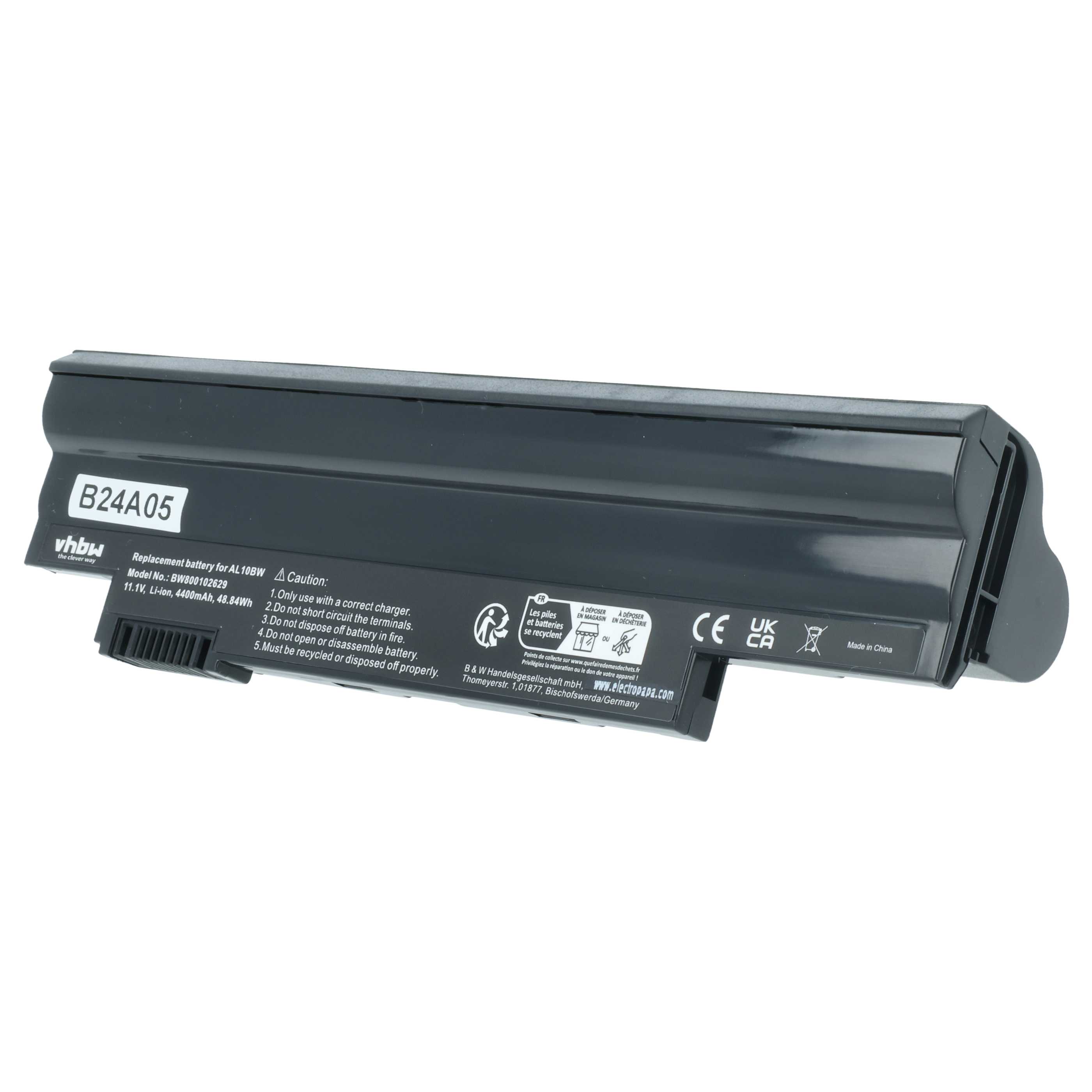 Akumulator do laptopa Acer Aspire One D255, D257, D260, D270 - 4400 mAh 11,1 V Li-Ion, czarny