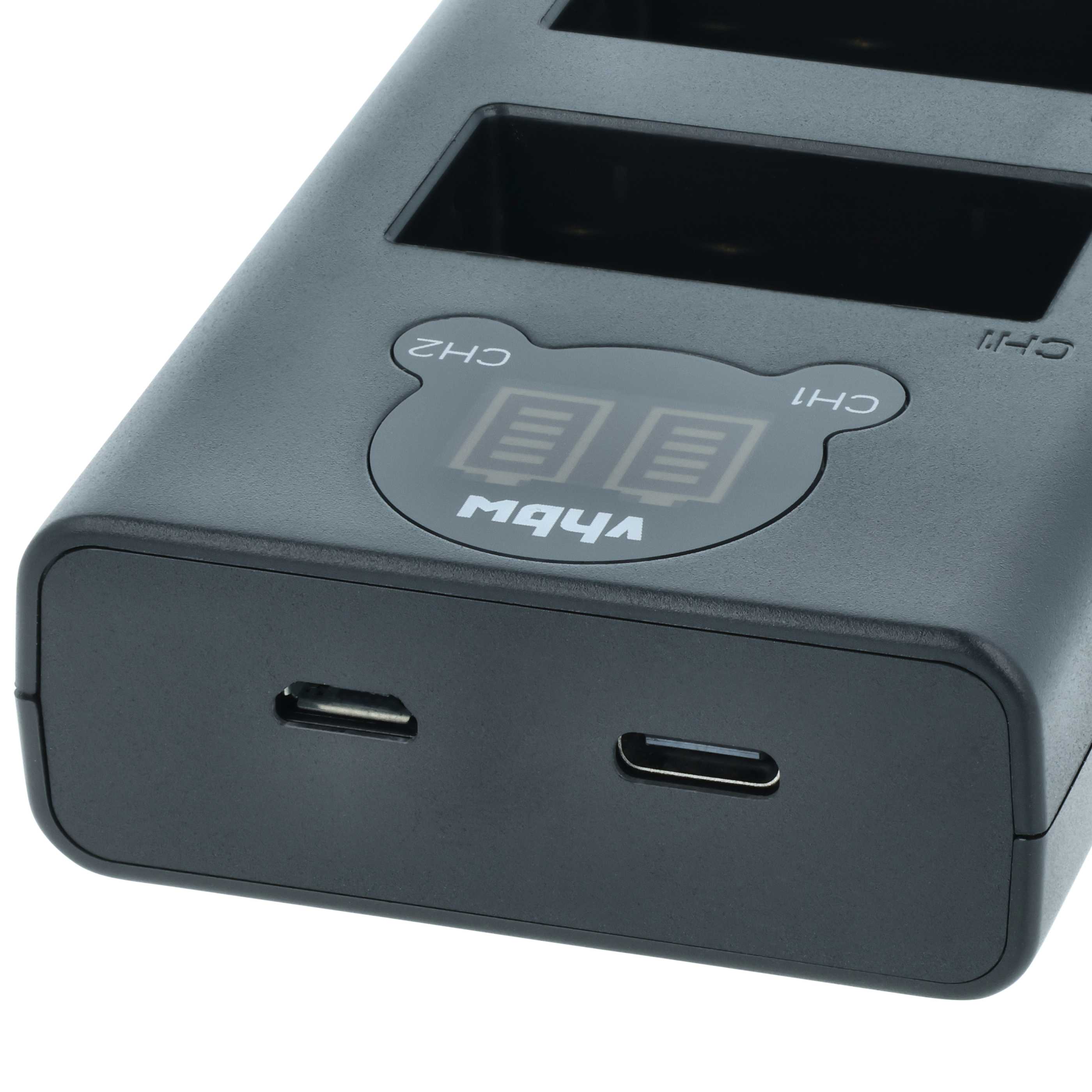 Battery Charger USB-C + Cable USB-C replaces Panasonic DE‑A80, DE‑A79BB for Leica Digital Camera etc.