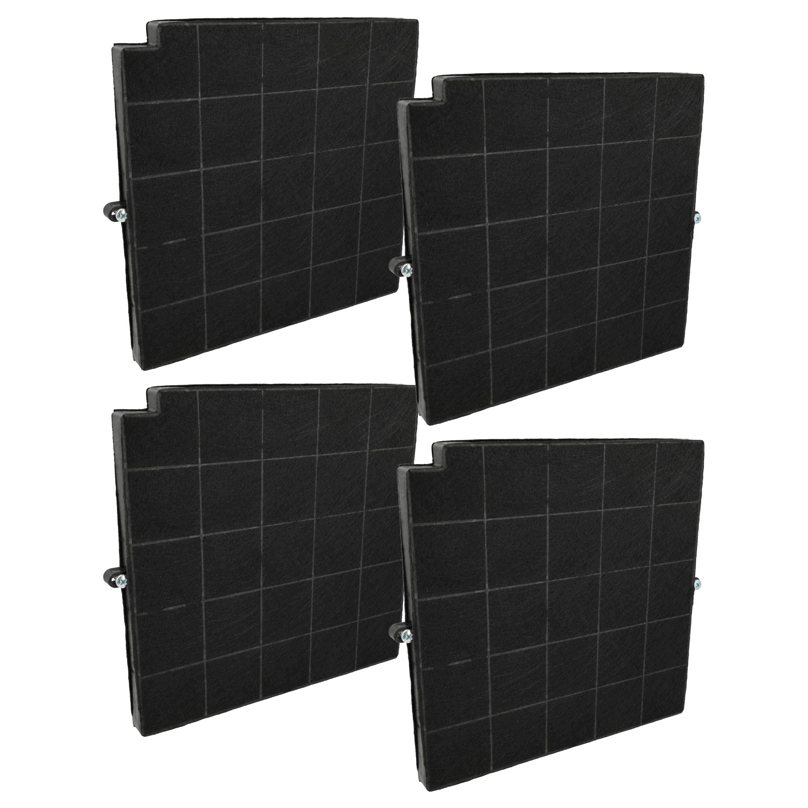 4x Filtres à charbon actif remplace Airforce AFCFCAF16CS, AFFCAF16CS, F16, FC120 pour hotte Whirlpool