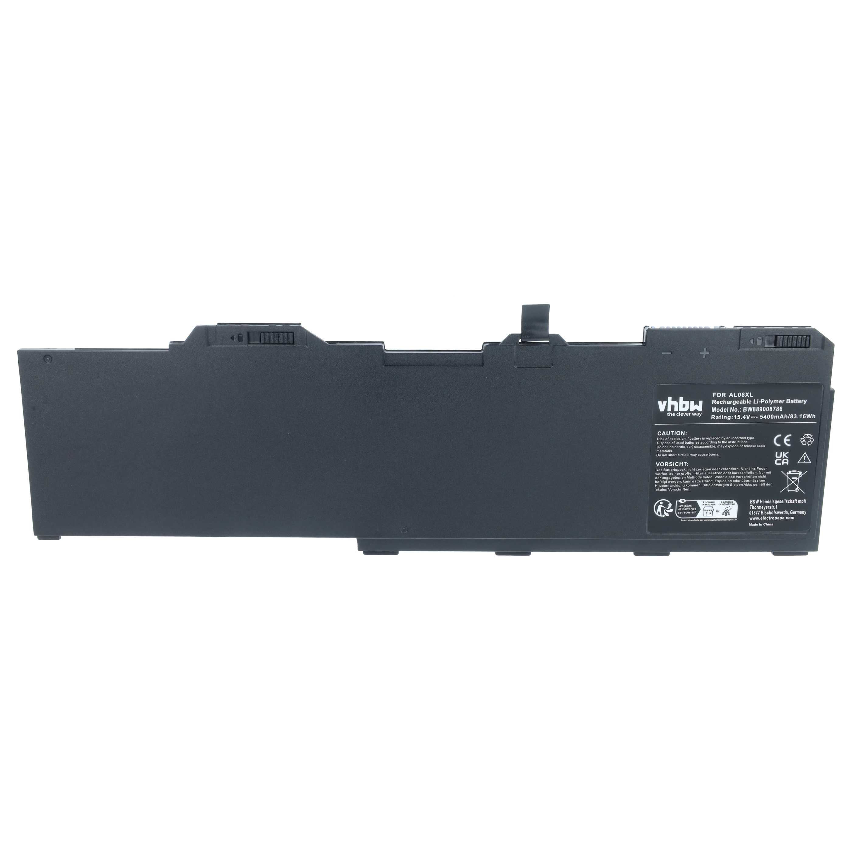 Notebook-Akku als Ersatz für HP AL08XL, HSTNN-OB1S, AL08094XL, L86155-AC1 für HP - 5400mAh 15,4V Li-Polymer