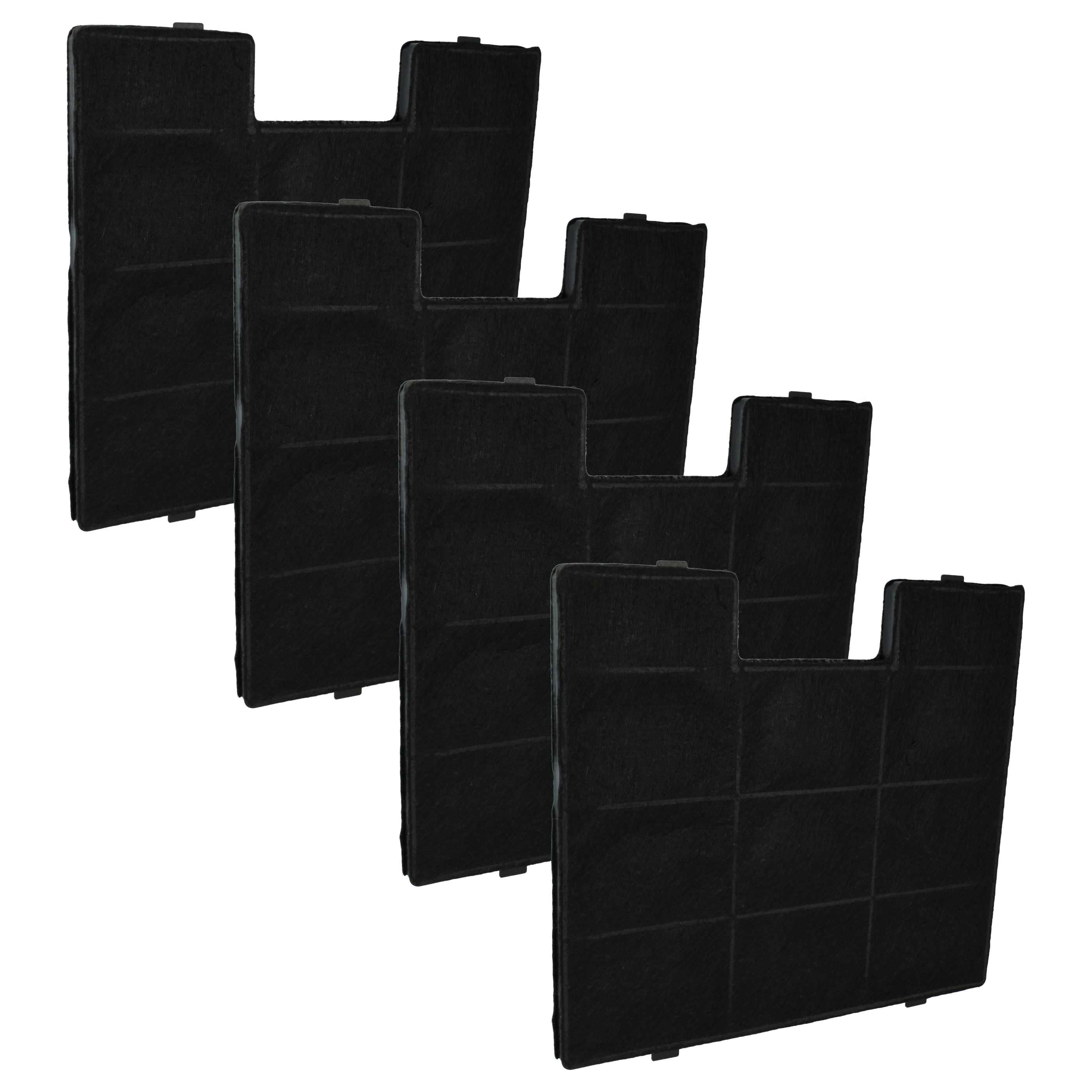 4x Filtres à charbon actif remplace Amica FW-K250, 1060042, 5906006600426, KF 17142 pour hotte Zelmer