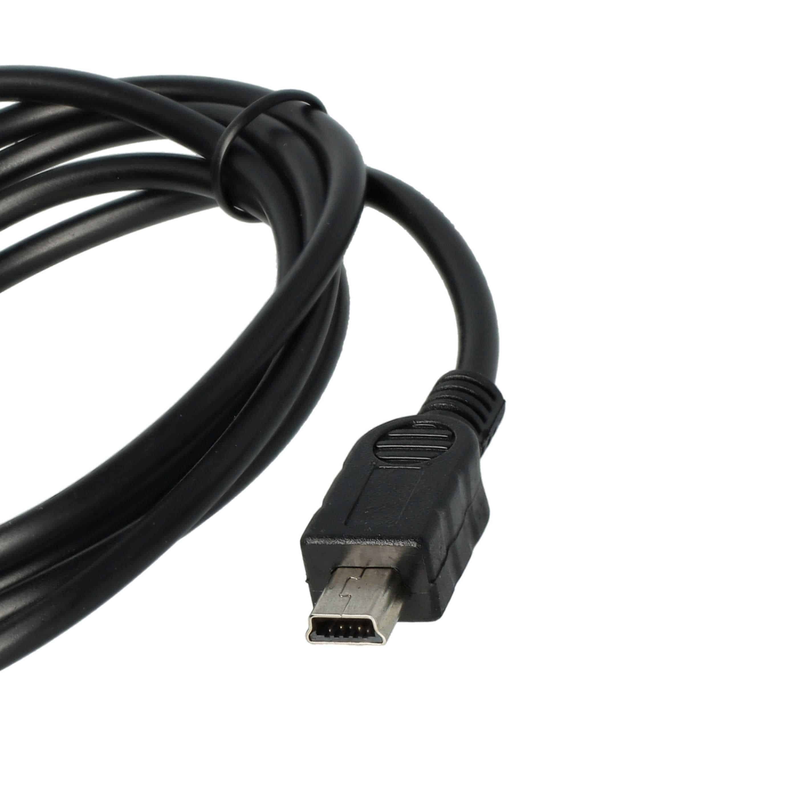 Cable datos USB cable carga (2 en 1) universal todos los navegadores, GPS - 100cm negro