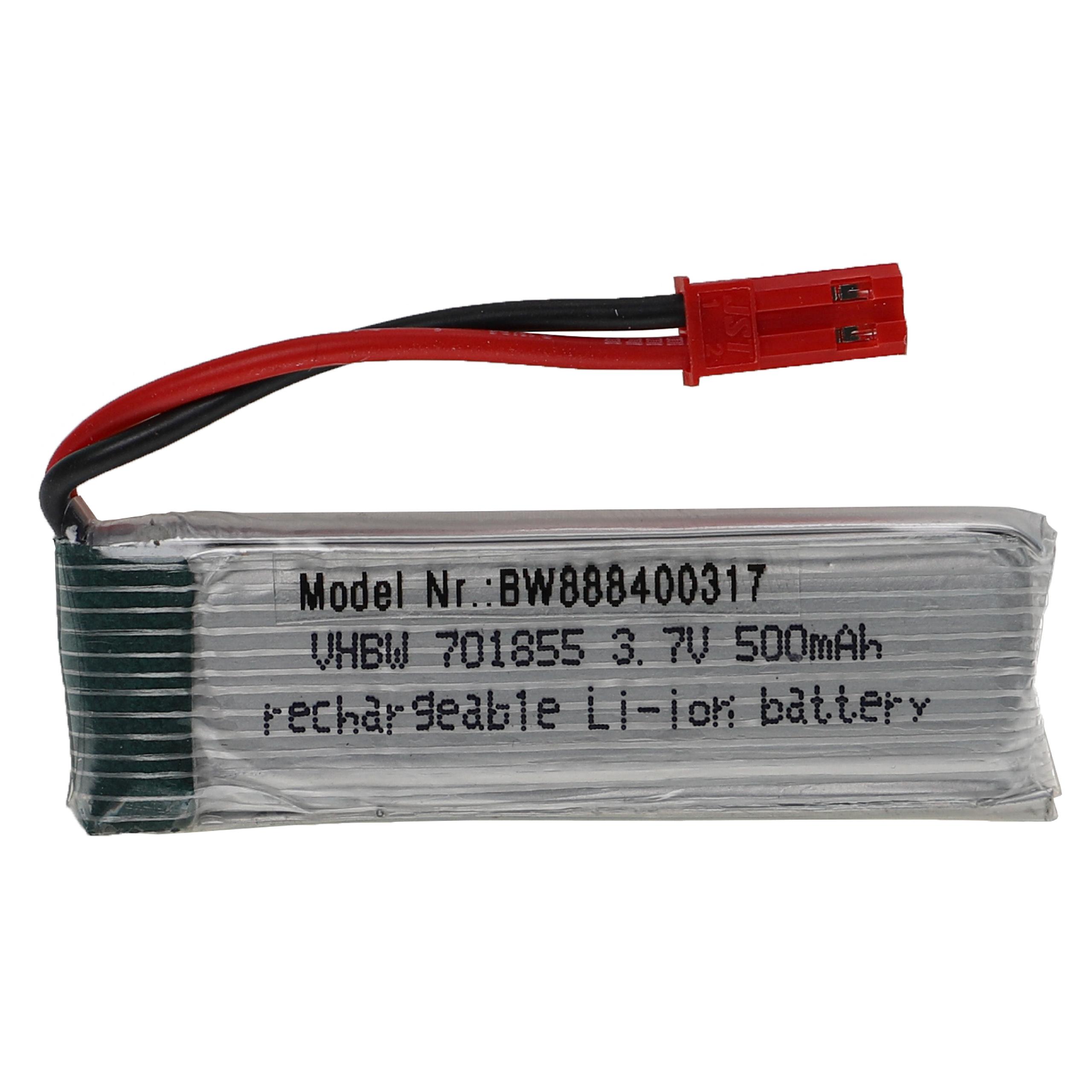 Batterie pour modèle radio-télécommandé - 500mAh 3,7V Li-polymère, BEC