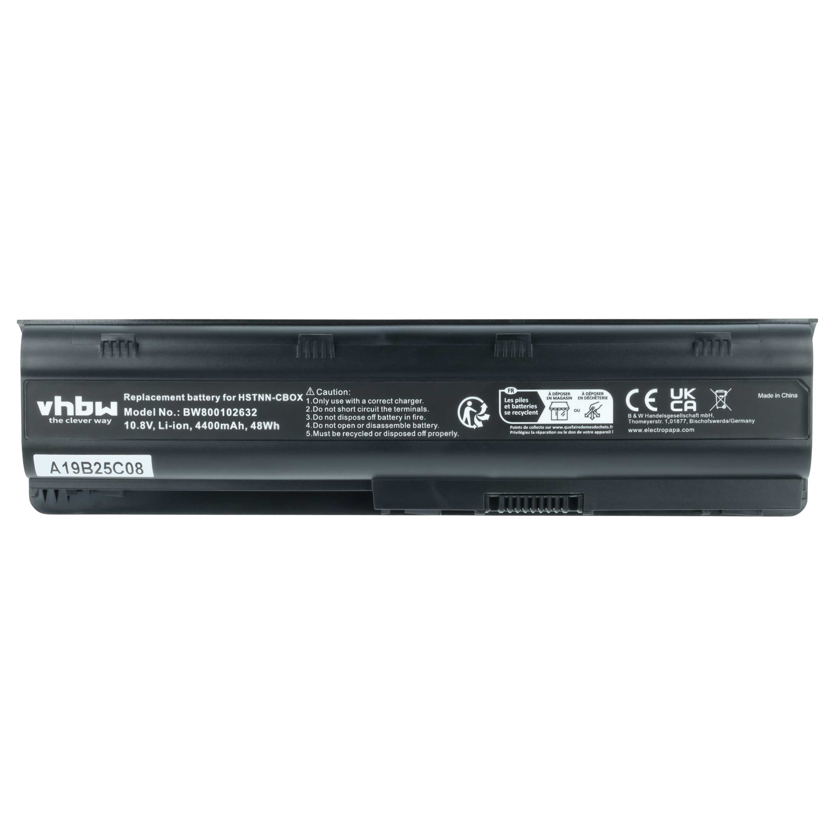 Batteria sostituisce HP 586006-321, 586006-361, 586028-341 per notebook - 4400mAh 10,8V Li-Ion nero