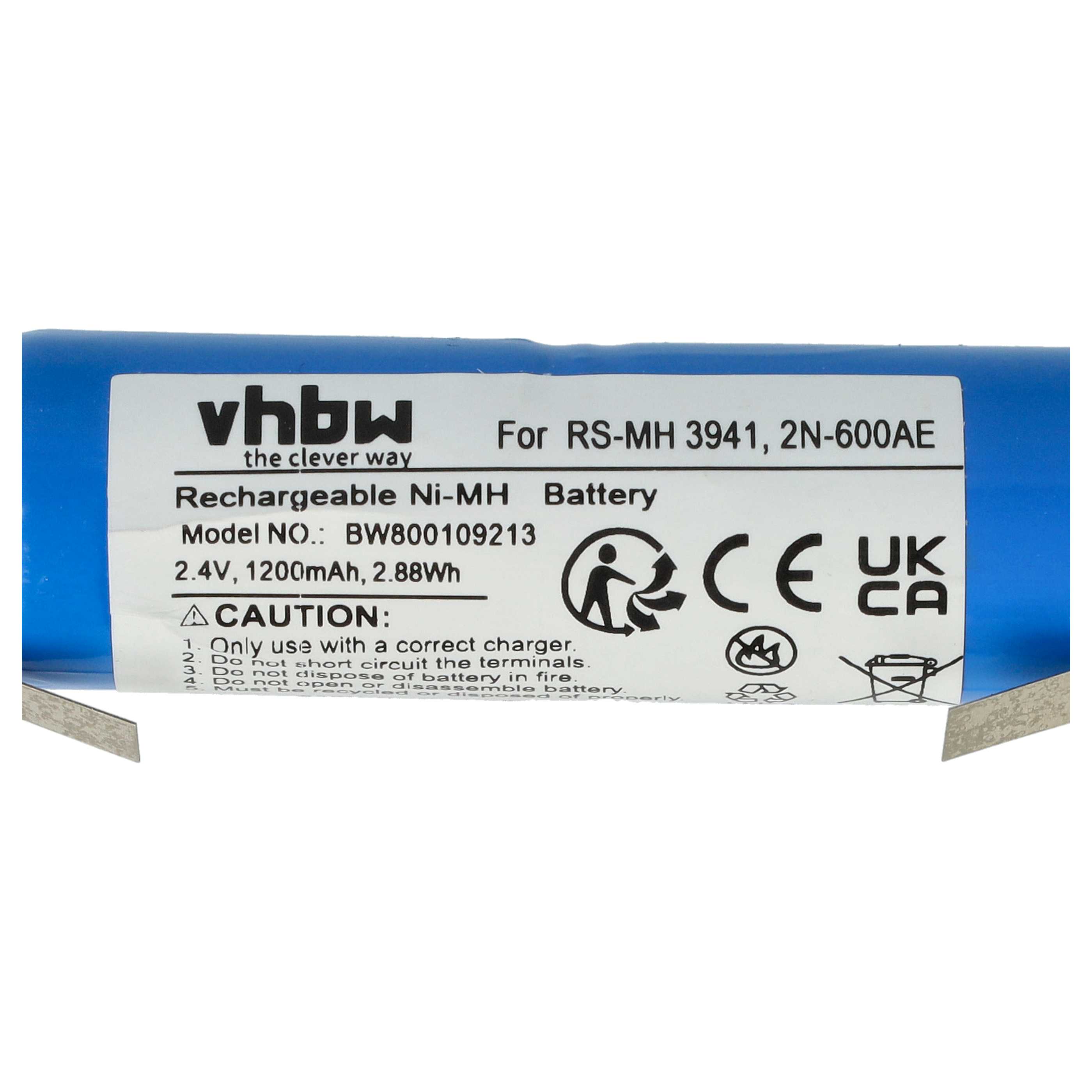 Elektrische Zahnbürste-Akku als Ersatz für 4717, Cd 9S-RWT05, 2N-600AE, 1103425149 - 1200mAh 2,4V NiMH