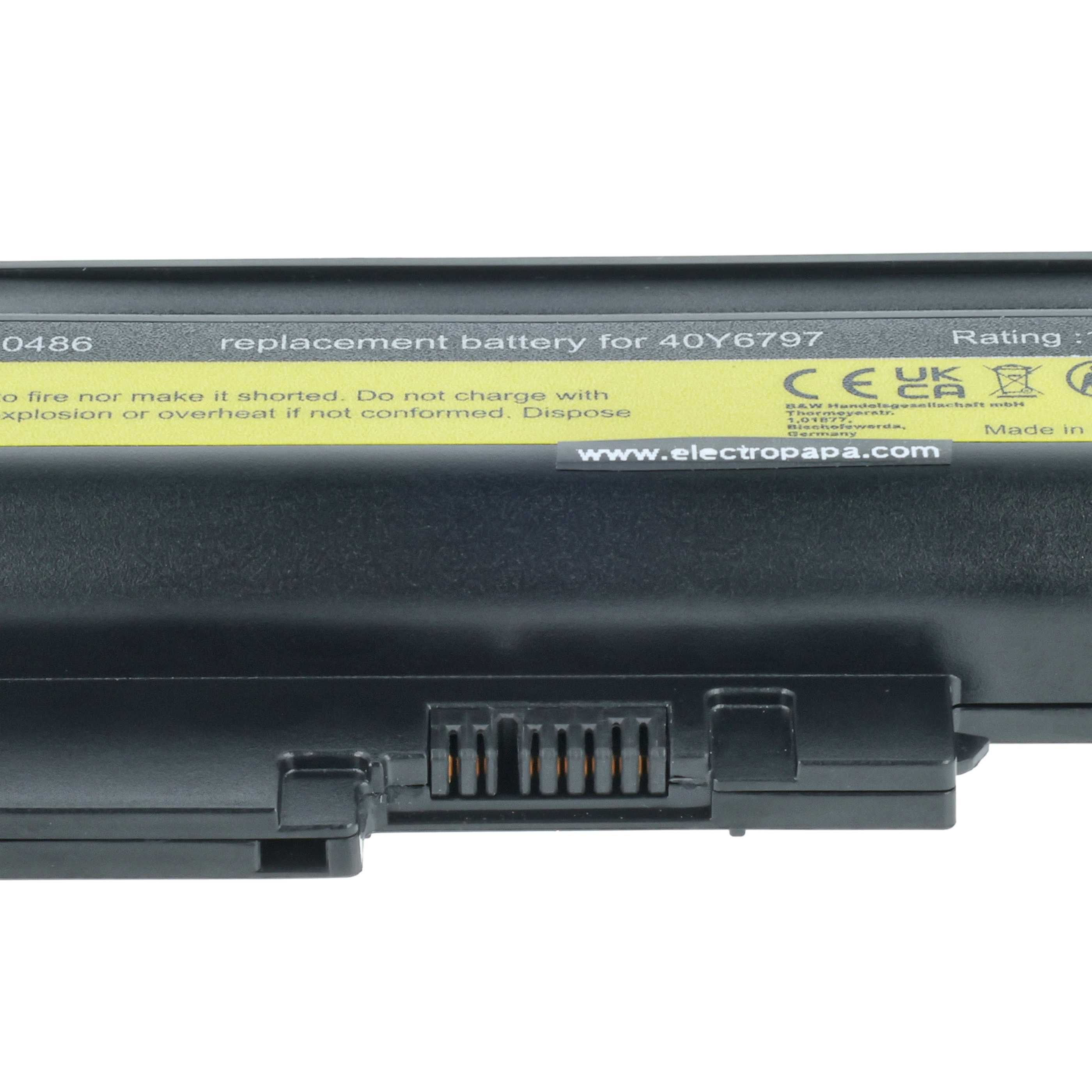 Akumulator do laptopa zamiennik IBM / Lenovo 40Y6797, 40Y6798, 40Y6795 - 5200 mAh 10,8 V Li-Ion, czarny