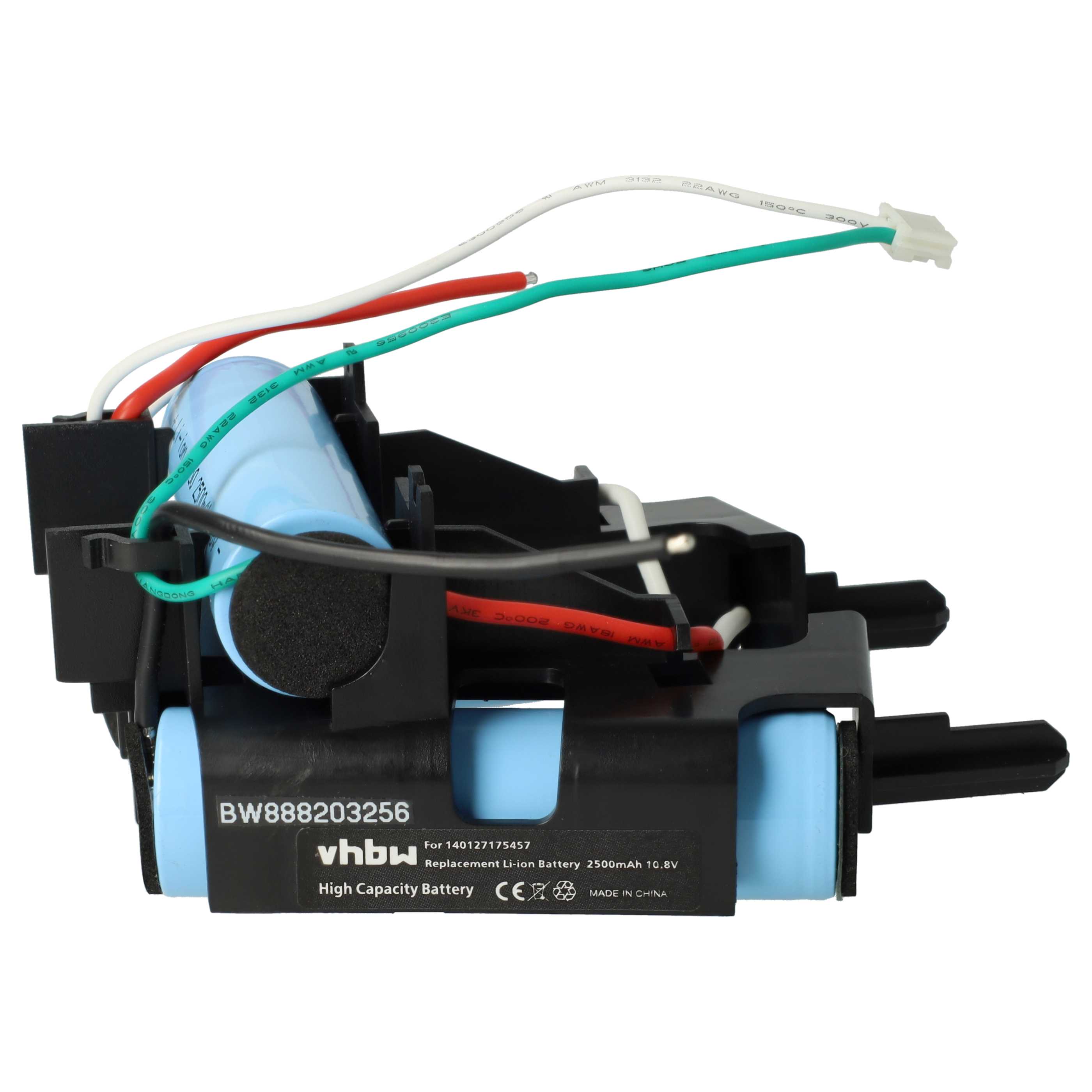 Battery replaces AEG 140127175457 for Electrolux etc. 2500mAh, 10.8V, Li-Ion