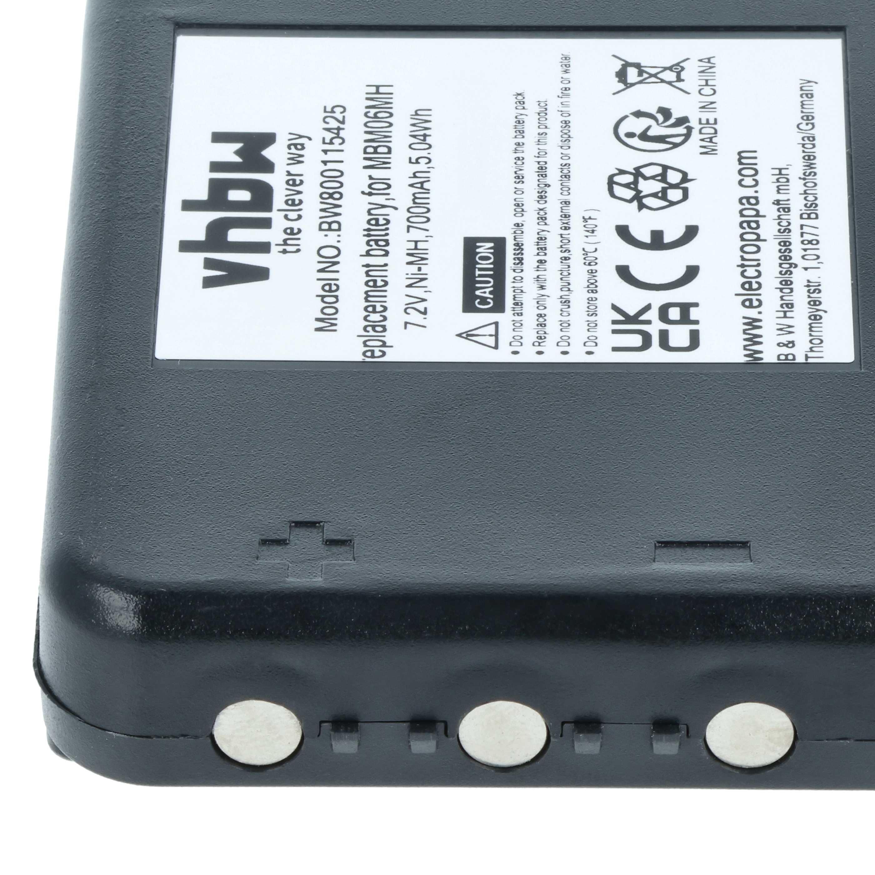 5x Akumulator do zdalnego sterowania zamiennik Autec MBM06MH - 700mAh 7,2V NiMH