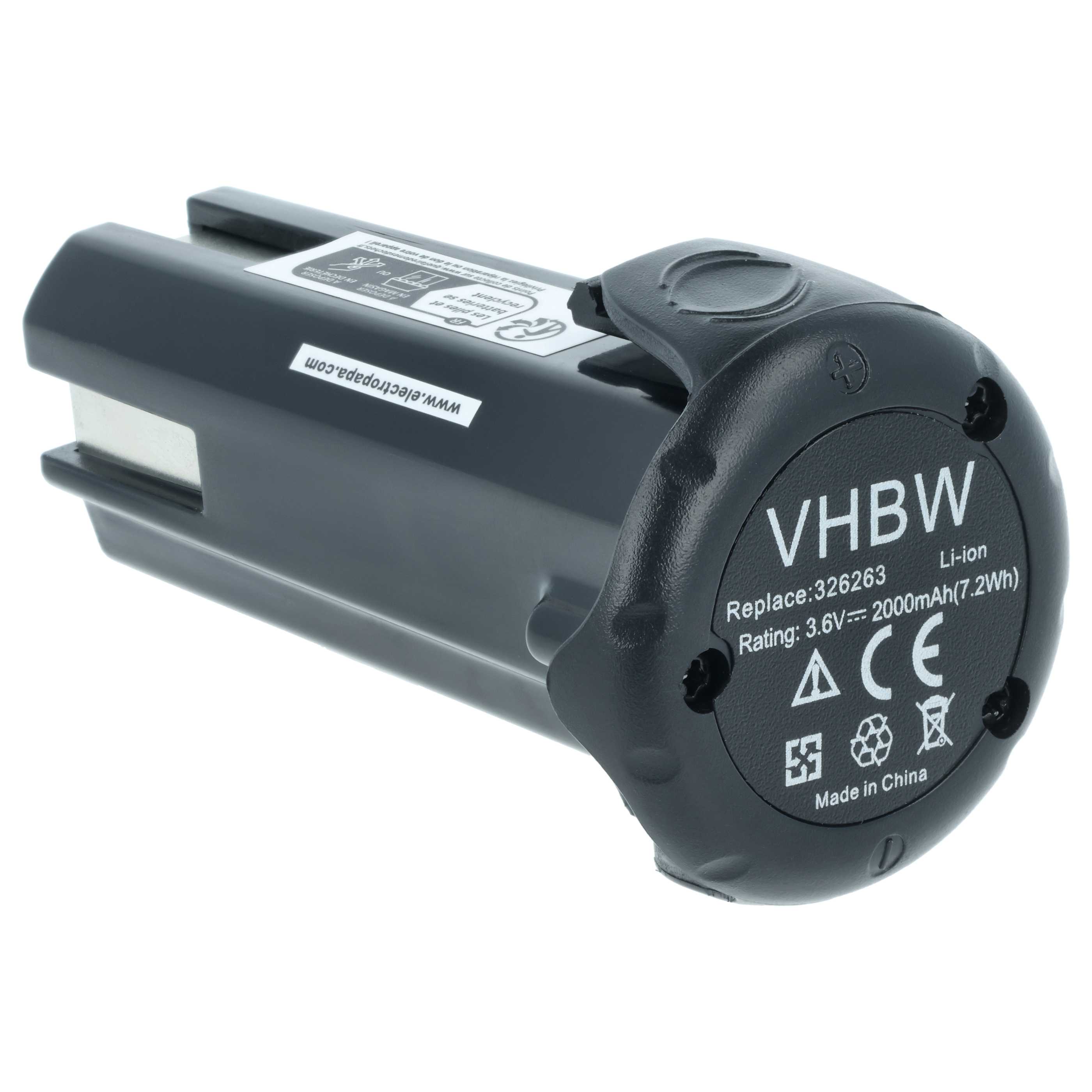 Battery replaces Bostitch 9B12070R Electric Power Tool - 2000 mAh, 3.6 V, Li-Ion