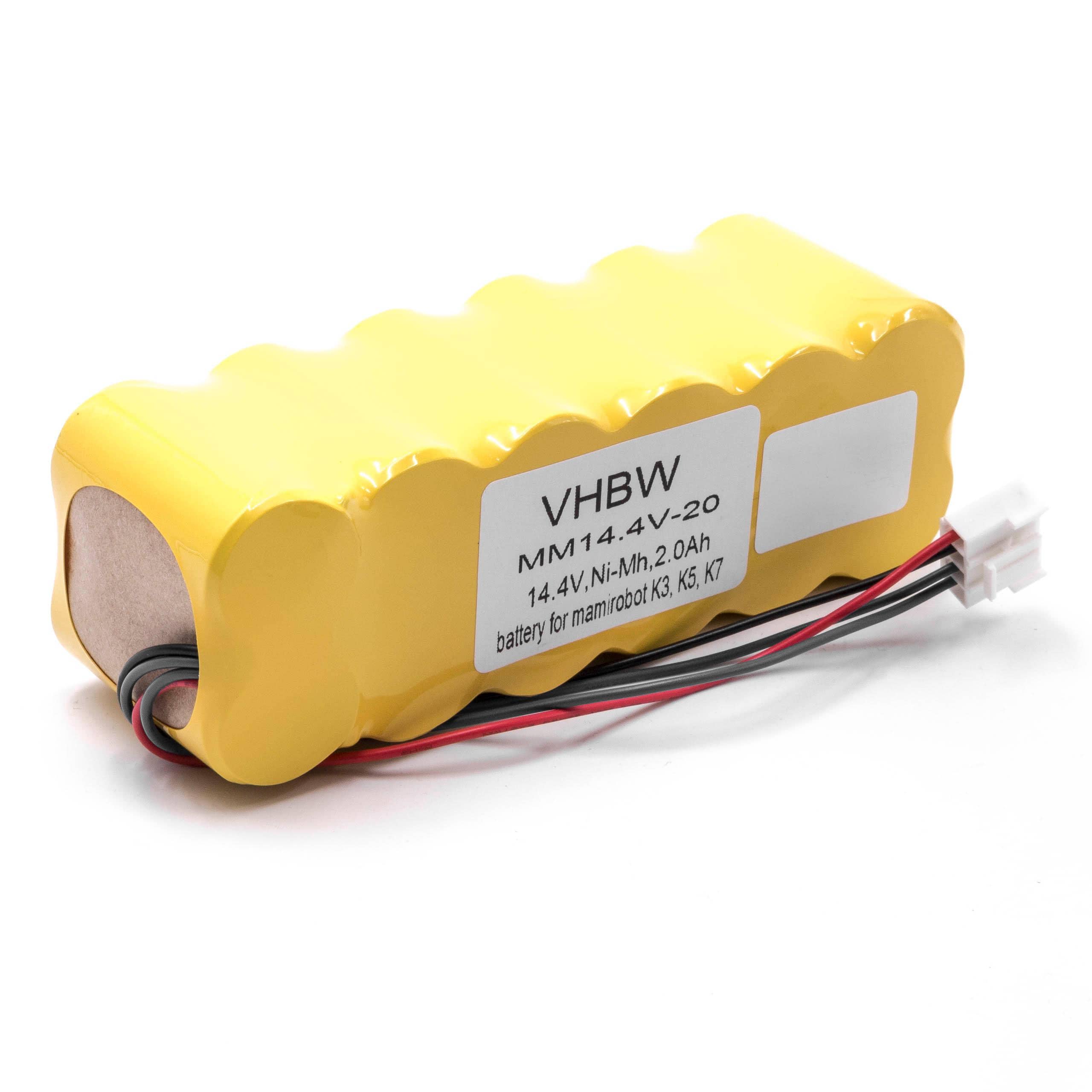 Battery replaces Mamirobot 12SC3000S1P for Mamirobot etc. 2000mAh, 14.4V, NiMH