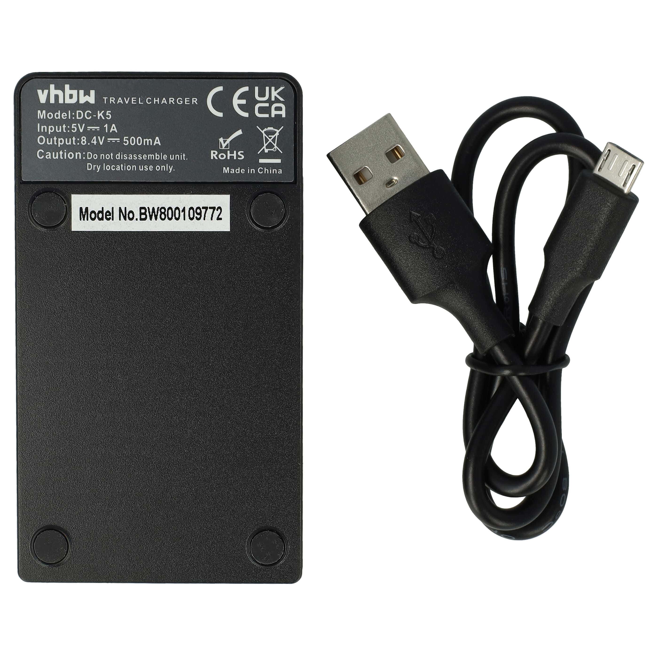 Battery Charger USB-C + Cable USB-C suitable for JVC GR-D239 Digital Camera - 0.5 A