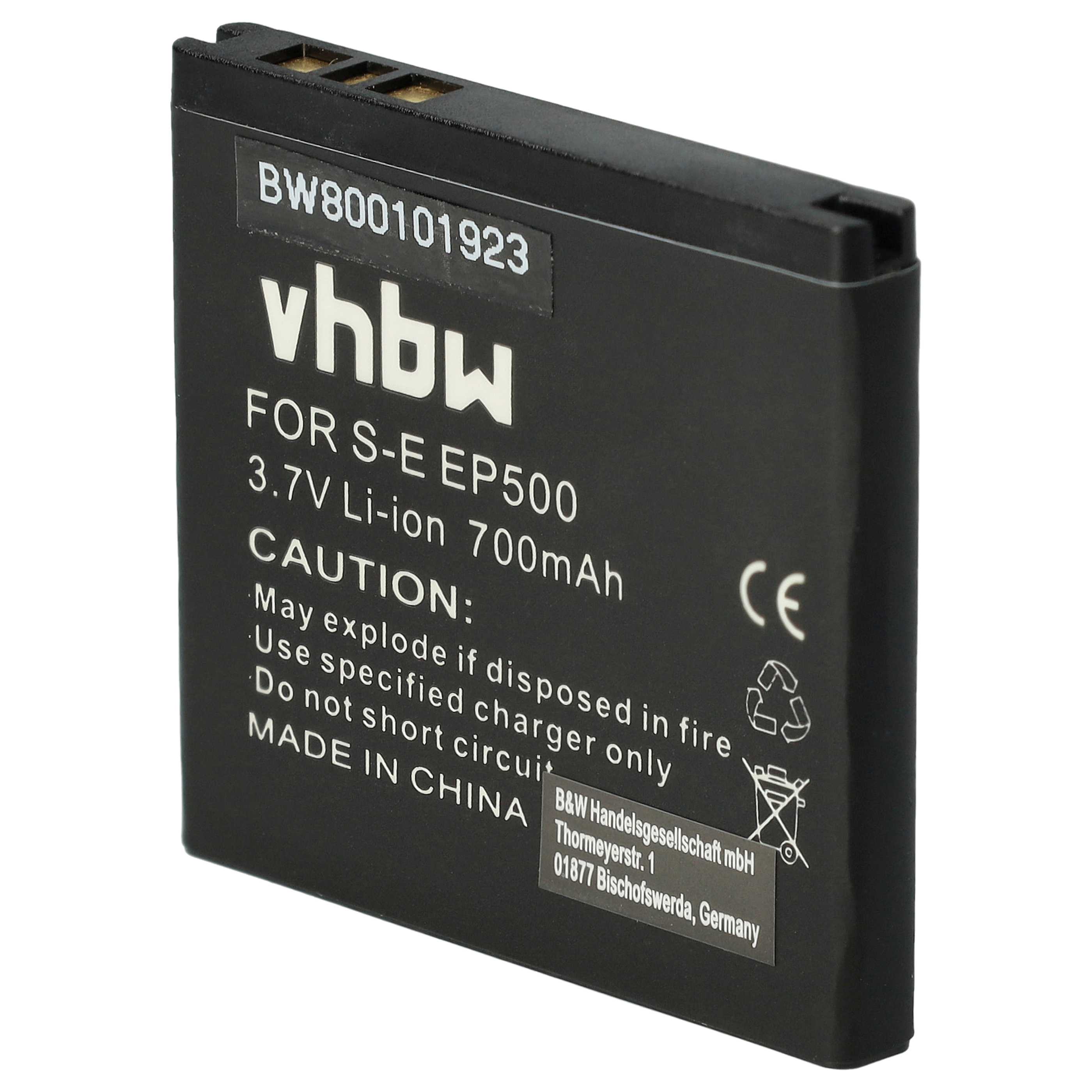 Batterie remplace Sony-Ericsson EP500 pour téléphone portable - 700mAh, 3,7V, Li-ion