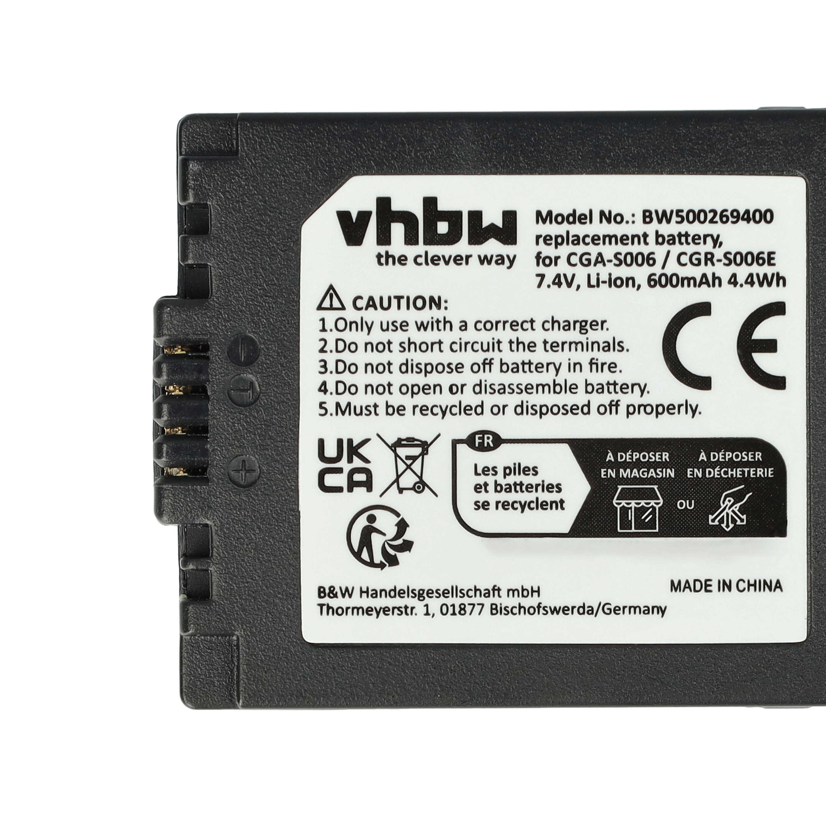 Battery (2 Units) Replacement for Leica BP-DC5 - 600mAh, 7.2V, Li-Ion