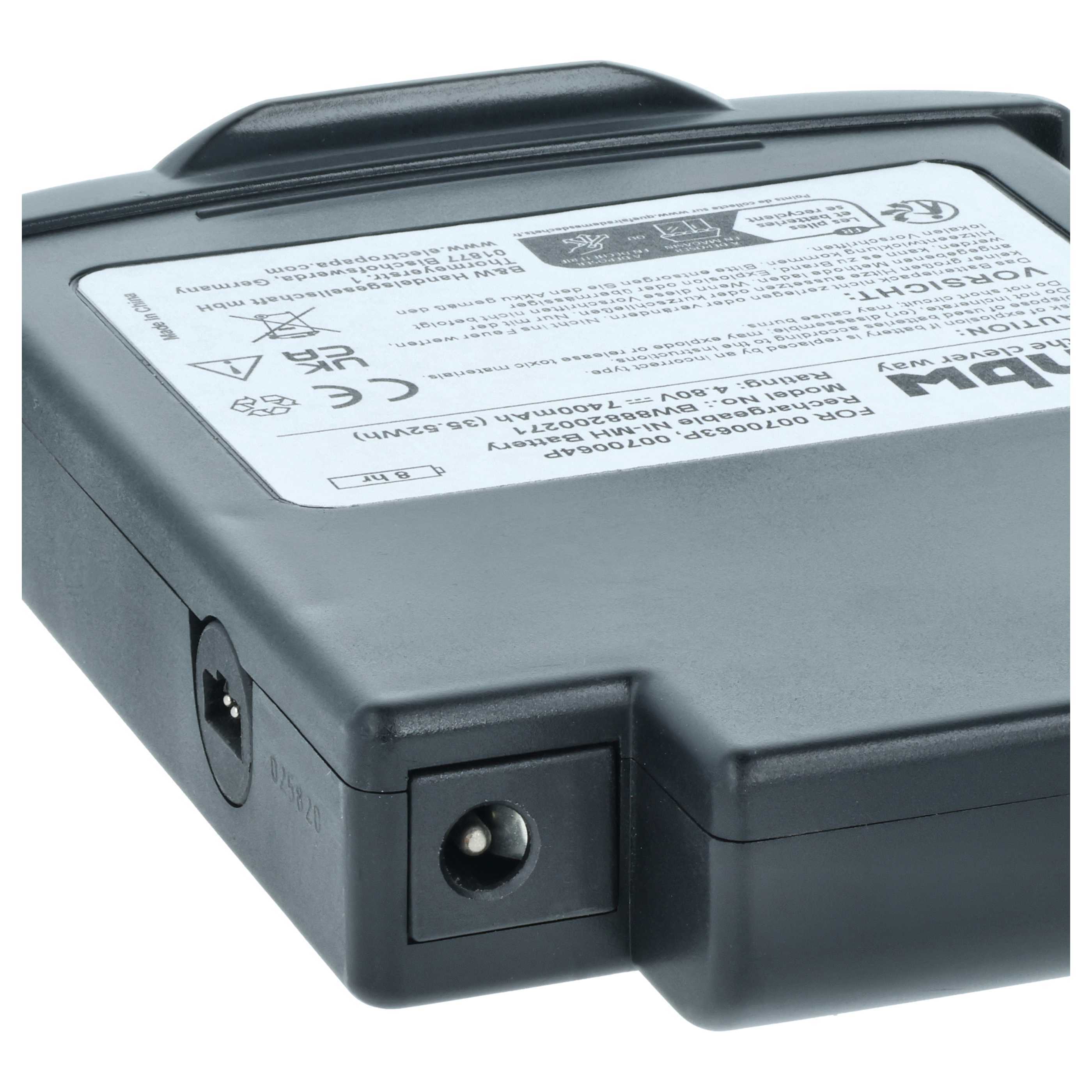 Batería reemplaza 3M 0070064P, 0070063P, 0851200P para equipo de respiración (7400 mAh, 4,8 V, NiMH)