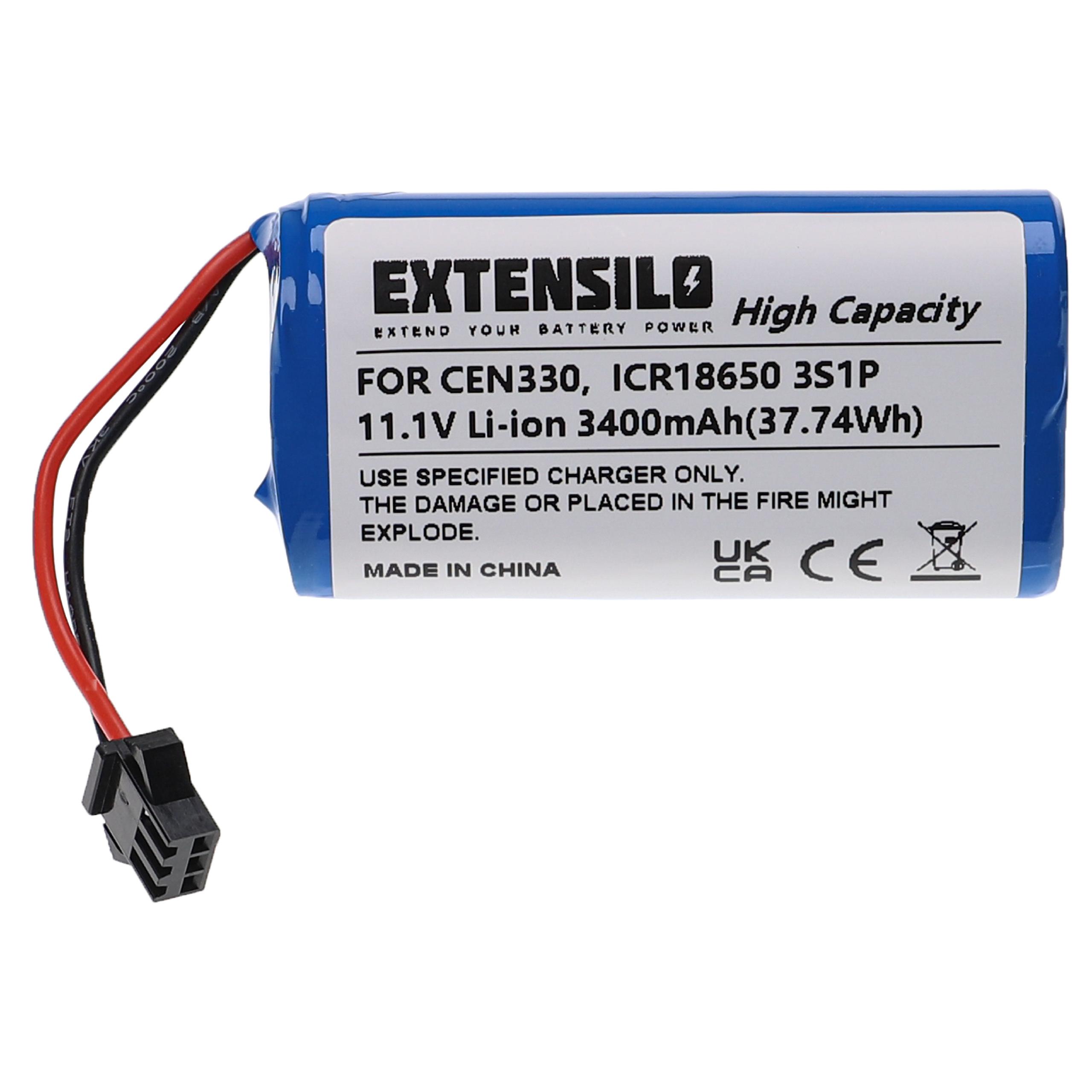 Batterie pour Ecovacs Dora CEN330, CEN331, CEN332, CR330, CR331, CR332, CR333 pour robot aspirateur - 3400mAh 