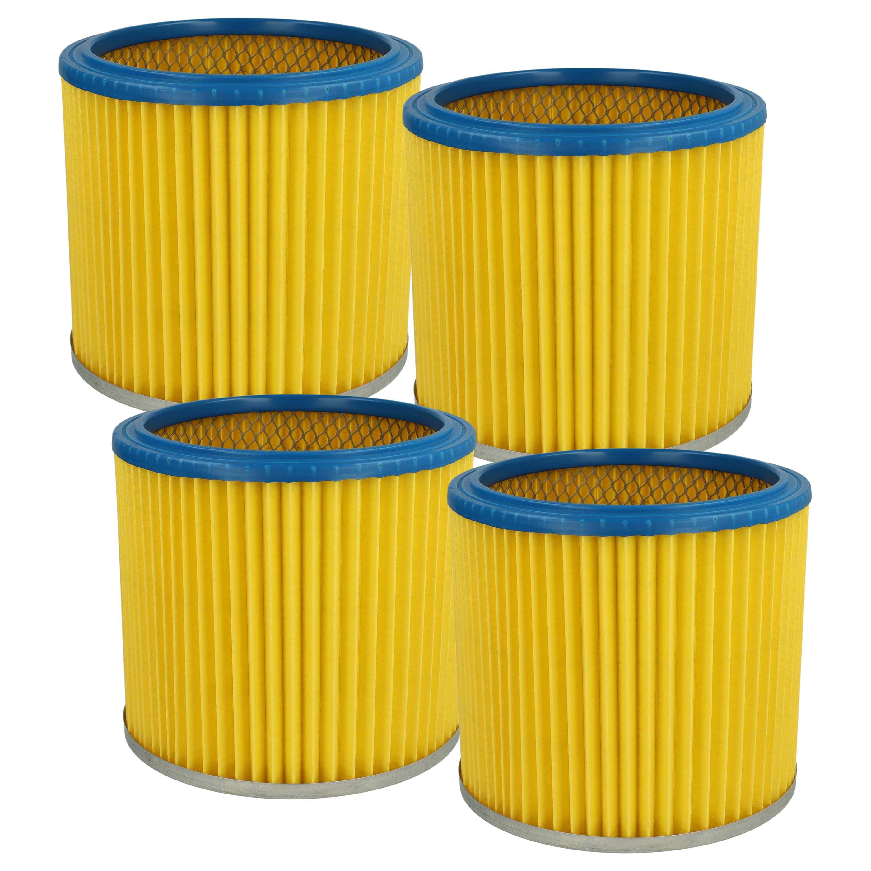 4x Filtro reemplaza Einhell 2351110 para aspiradora LIV, azul / amarillo