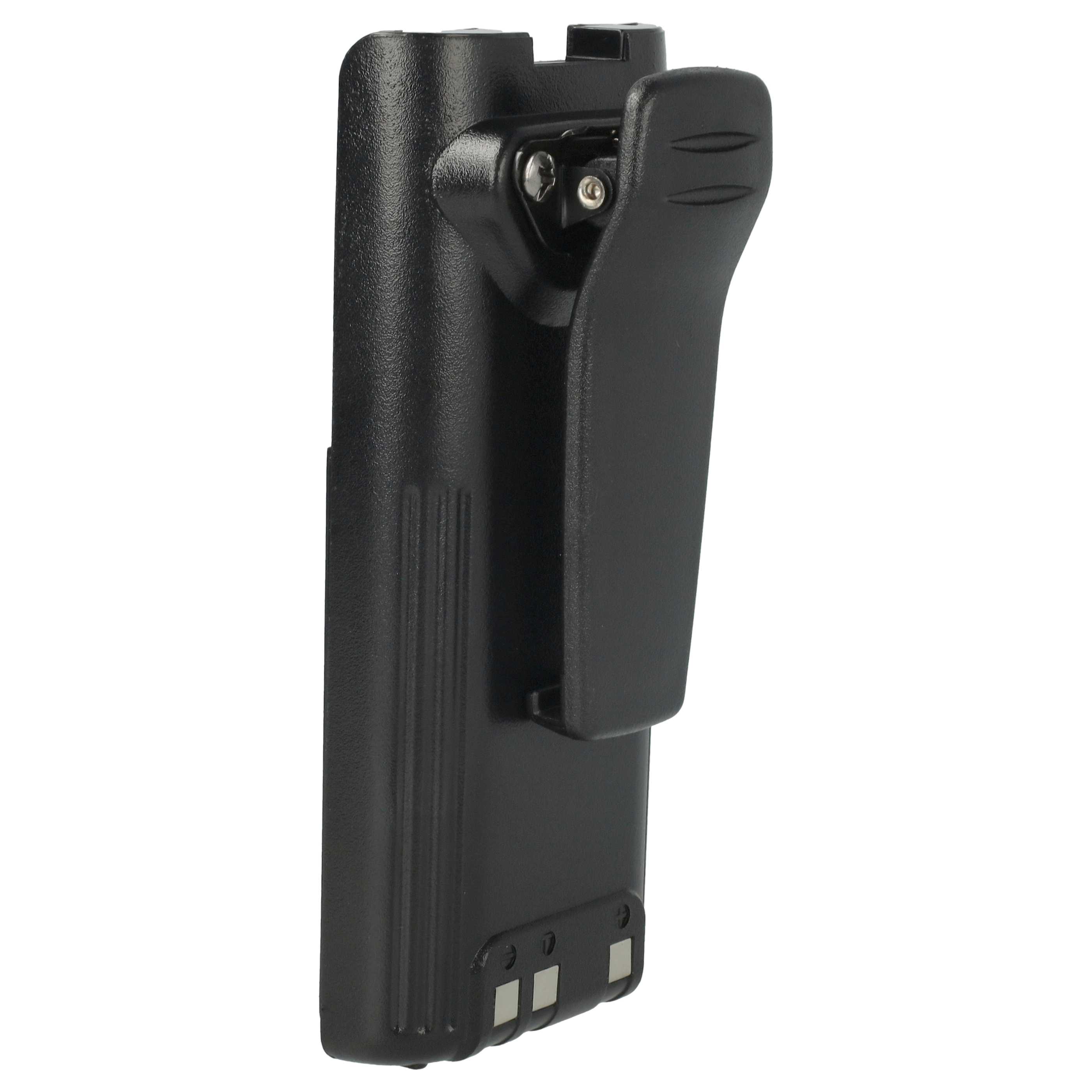 Radio 2x Battery replaces Icom BP-210N, BP-211, BP-210, BP-209N, BP-209 - 1650 mAh 7.2 V NiMH + Belt Clip