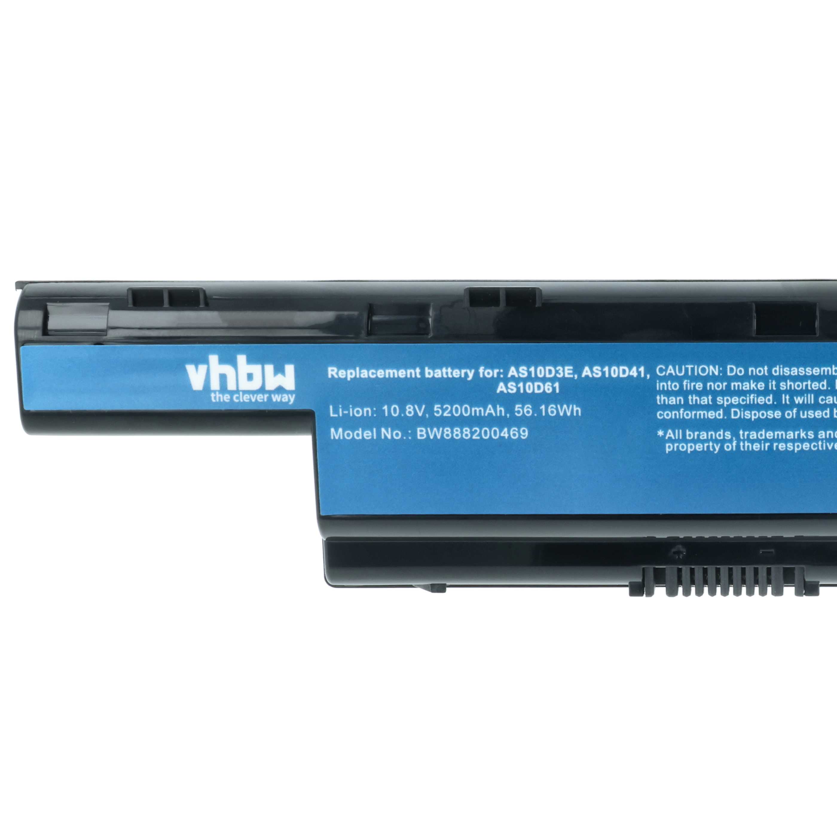 Akumulator do laptopa zamiennik Acer 31CR19/65-2, 31CR19/66-2, 31CR19/652 - 5200 mAh 10,8 V LiPo, czarny