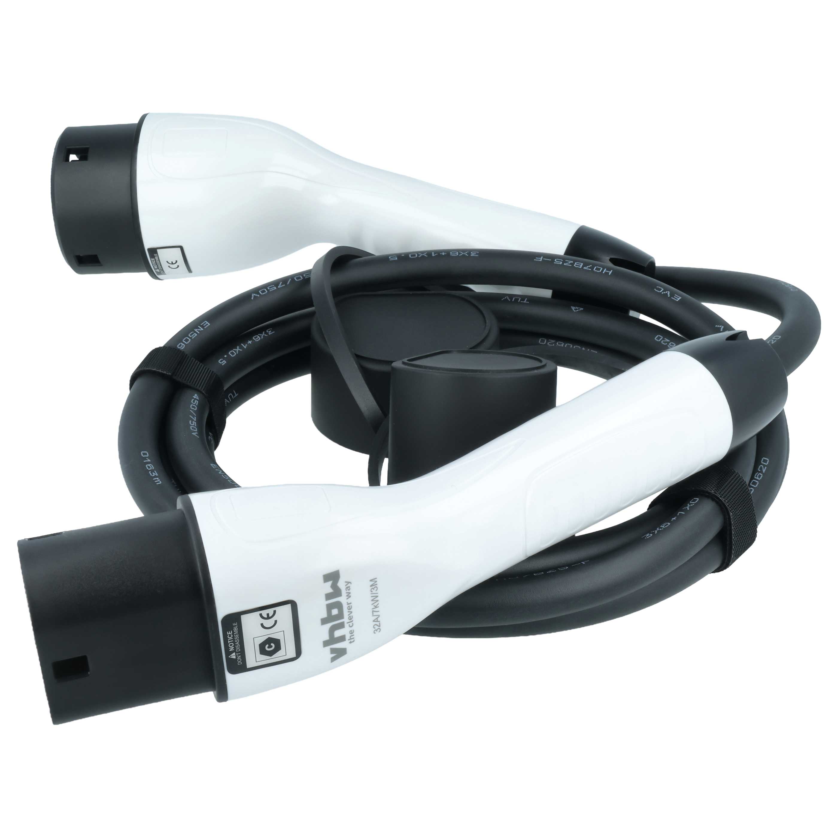 Charging Cable - Type 2 to Type 2 Cable, Single-Phase, 32 A, 7 kW, 3 m