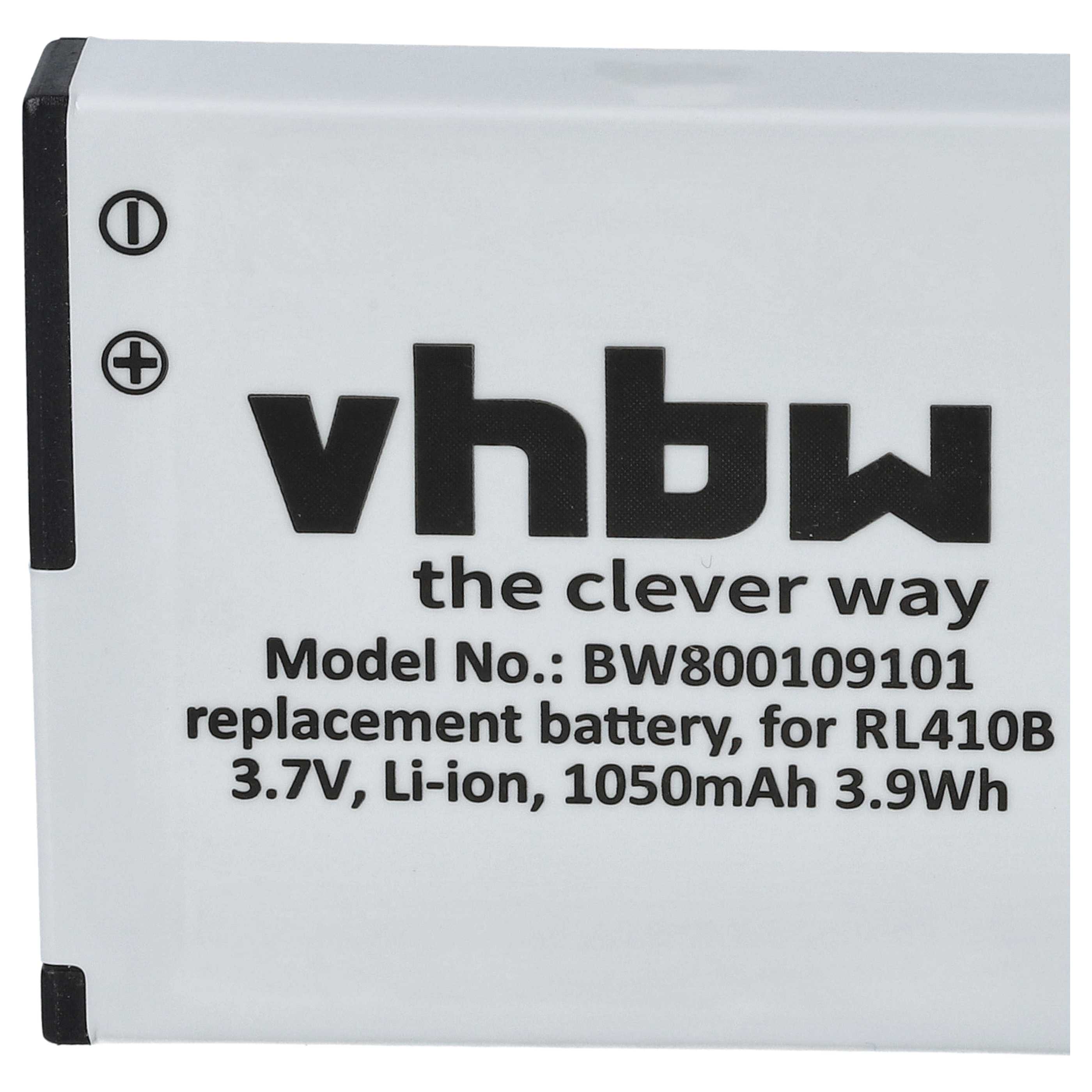 Battery replaces Rollei AC 410-420, RL410B - 1000mAh, 3.7V, Li-Ion
