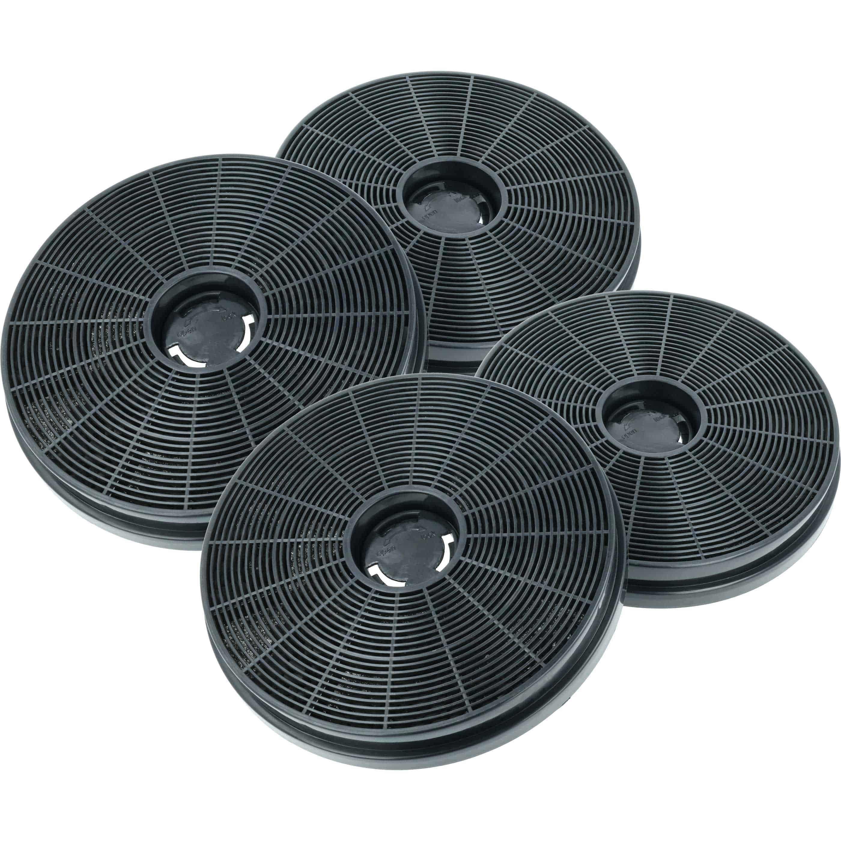 4x Filtres à charbon actif remplace Klarstein 10033740 pour hotte Klarstein