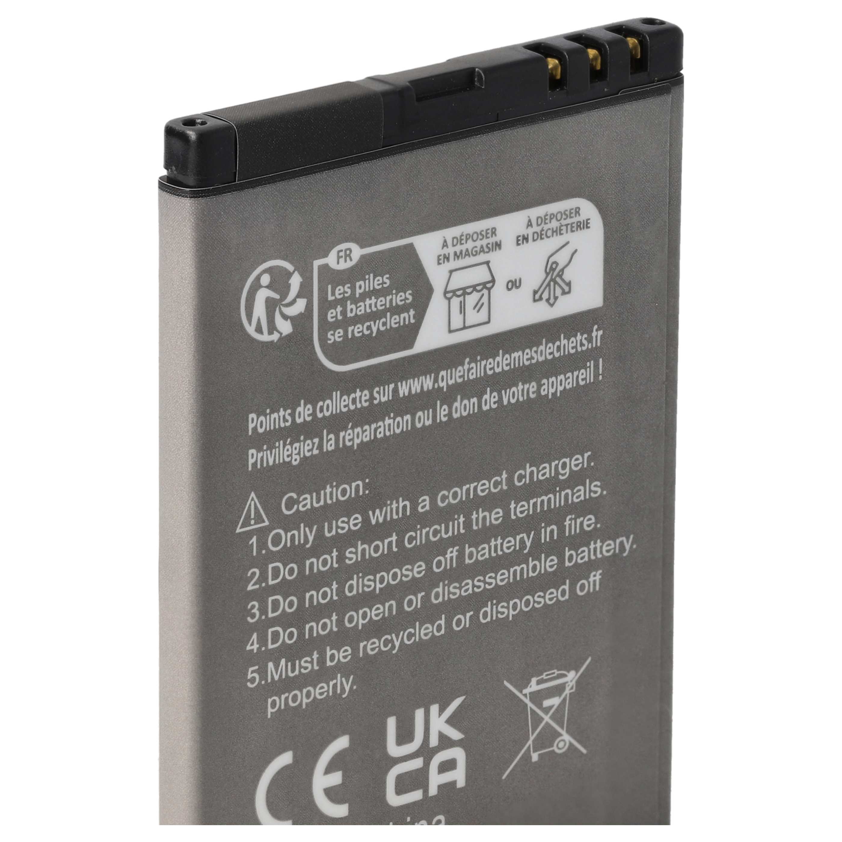 Batería reemplaza DRTEL-4D-01, T850, BS-01 para MaxCom - 1300 mAh 3,7 V Li-Ion