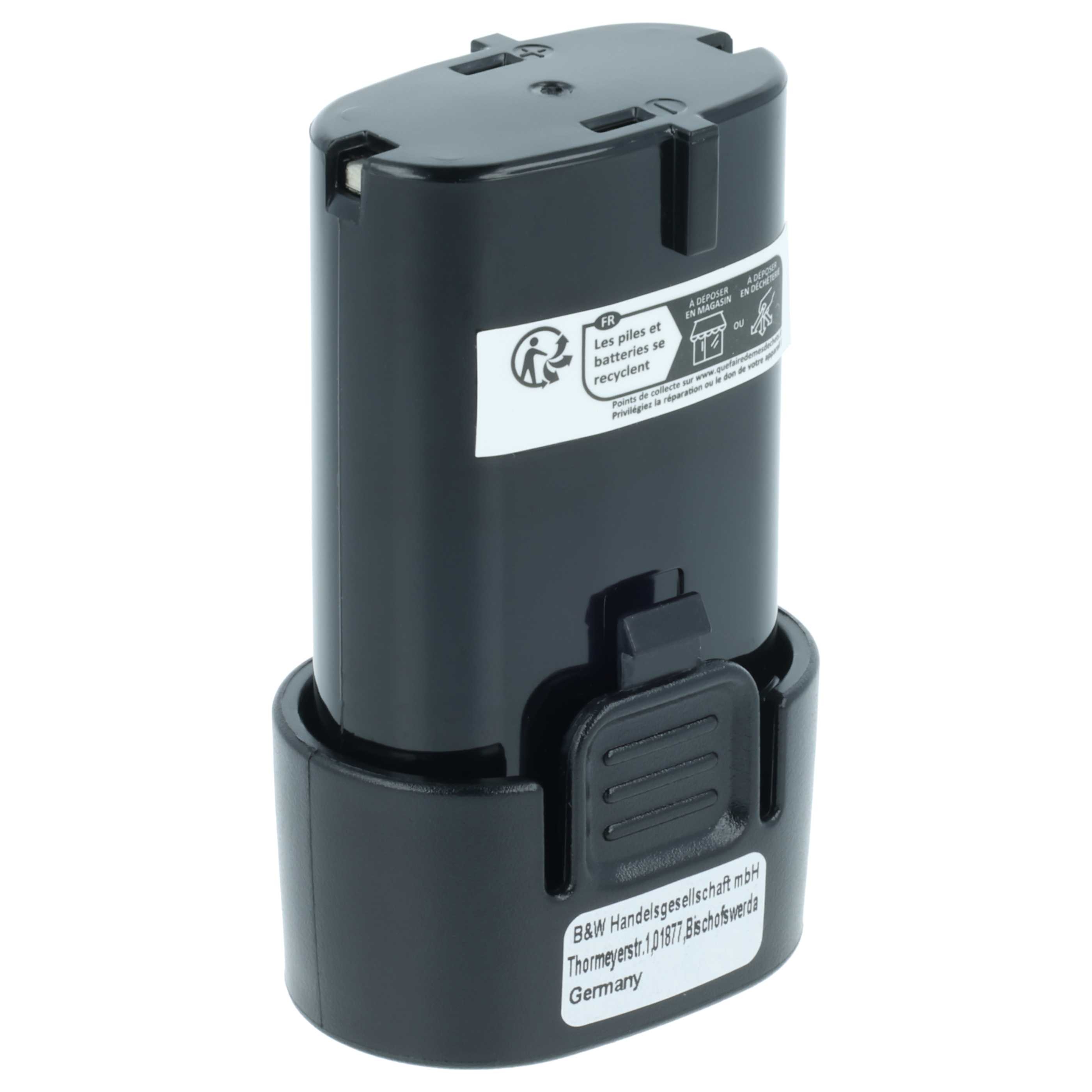 2x Battery replaces Makita BL7010, 194356-2, 194355-4 Electric Power Tool - 2000 mAh, 7.2 V, Li-Ion