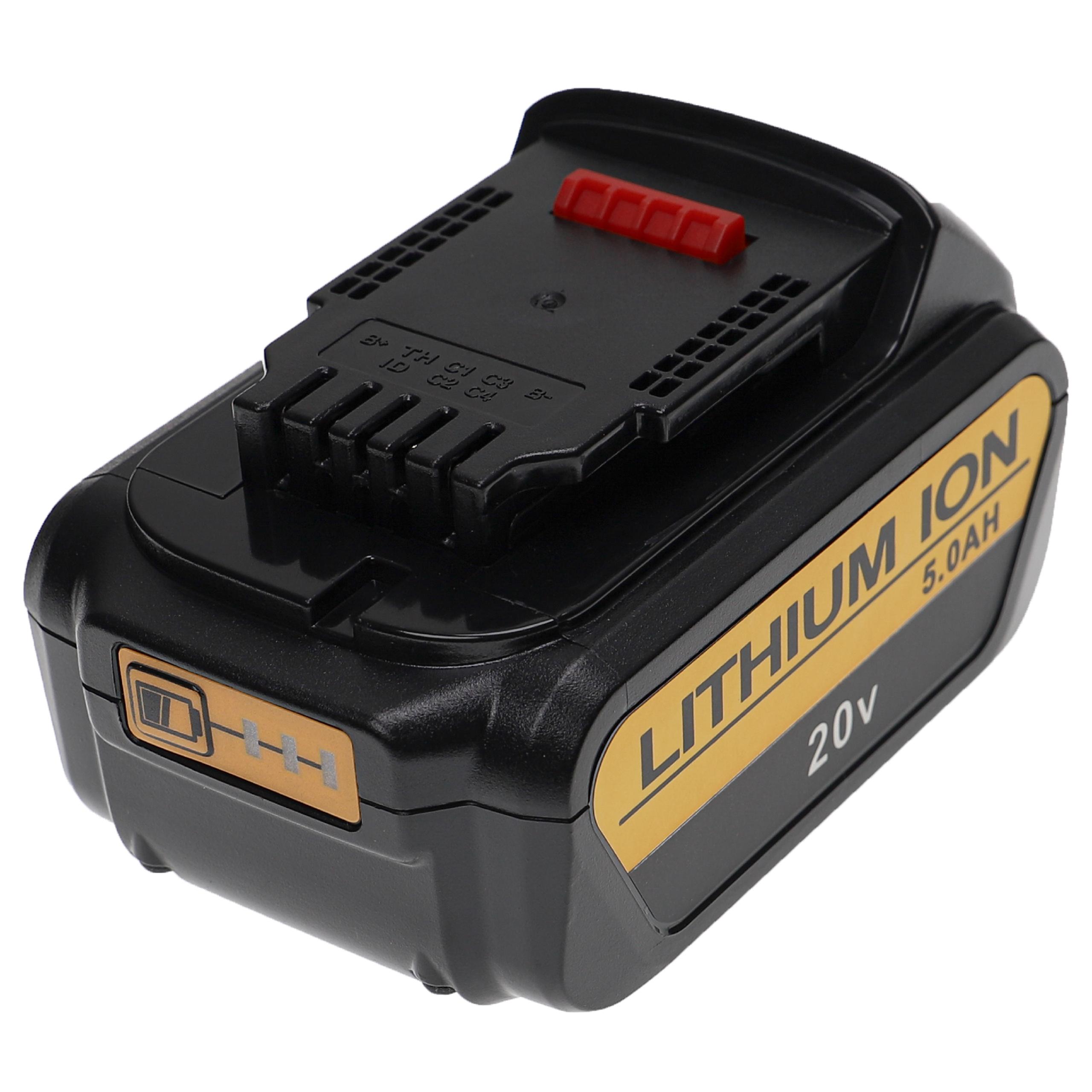 Batterie remplace Dewalt DCB182, DCB183 pour outil électrique - 5000 mAh, 20 V, Li-ion