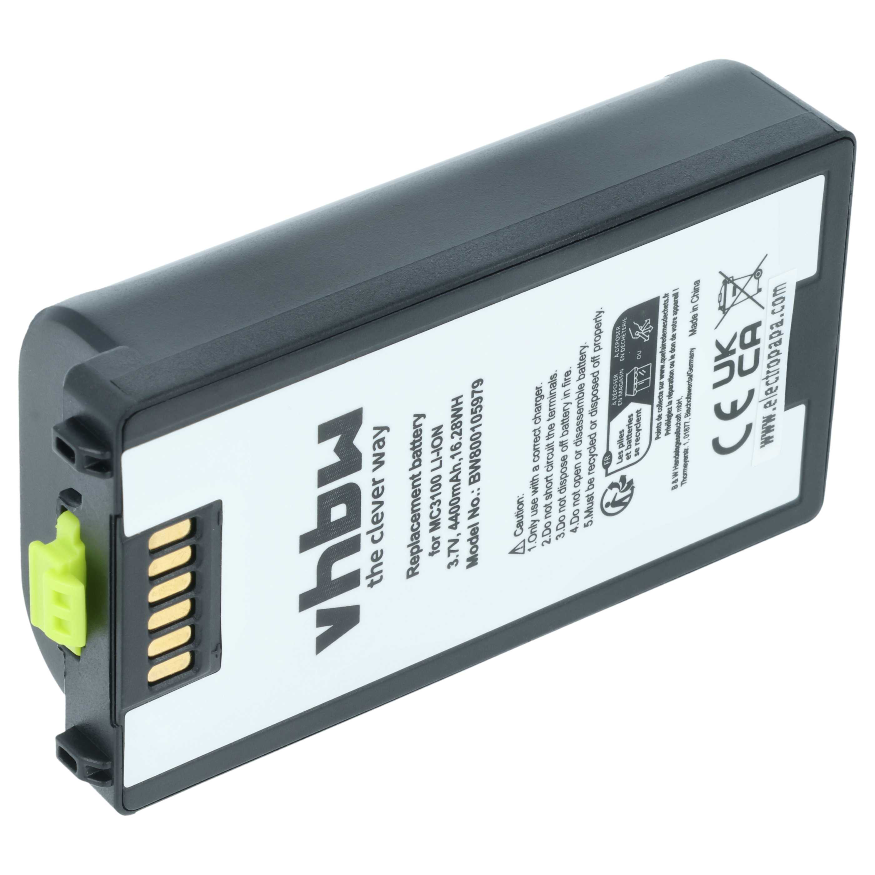 Akku als Ersatz für Symbol 82-127909-02, BTRY-MC31KAB02 für Symbol Barcodescanner - 4400mAh 3,7V Li-Ion