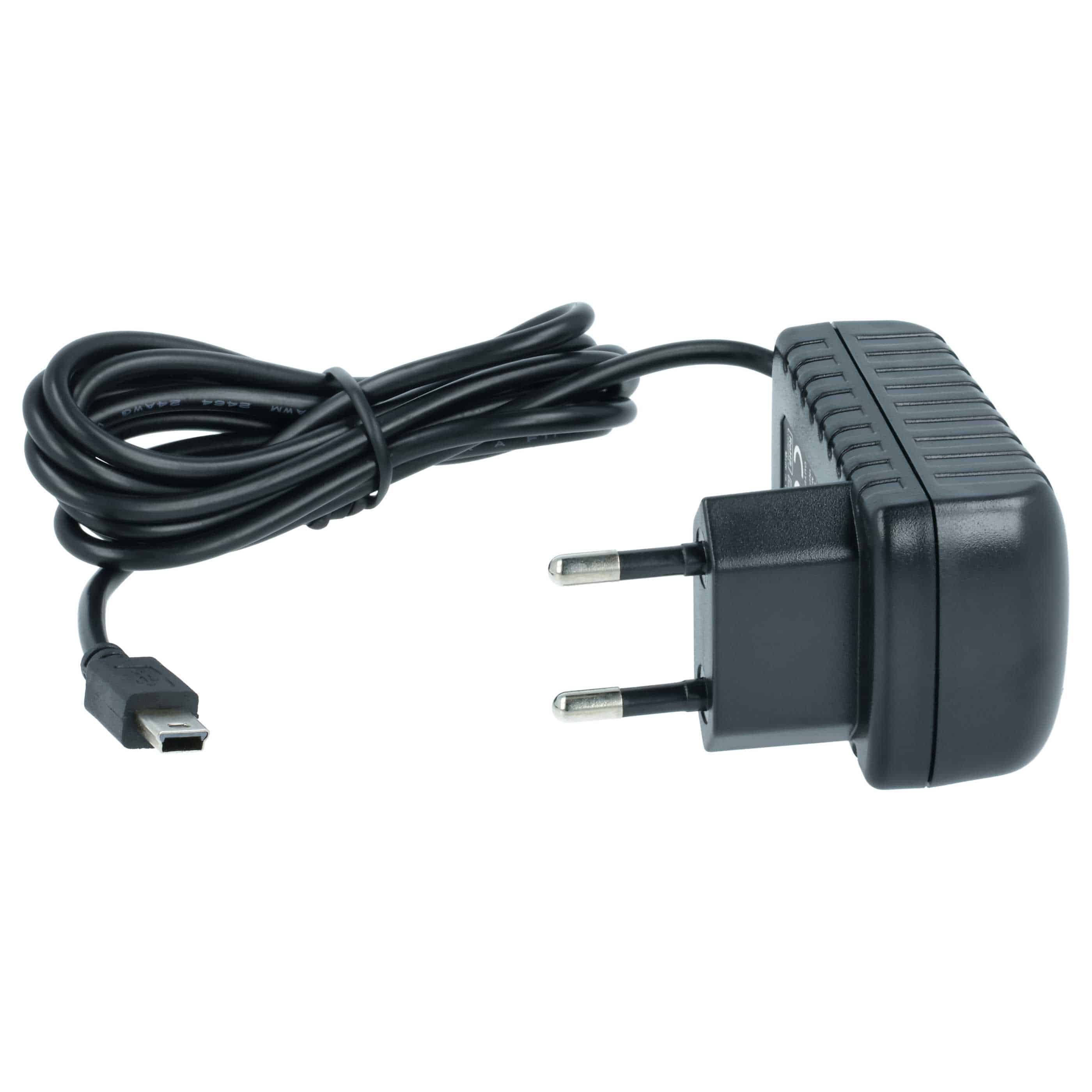 Mini USB Charger suitable for Mitac Mio, Asus, Creative, E-Ten Electric Devices etc. - 1.0 A / 5 V