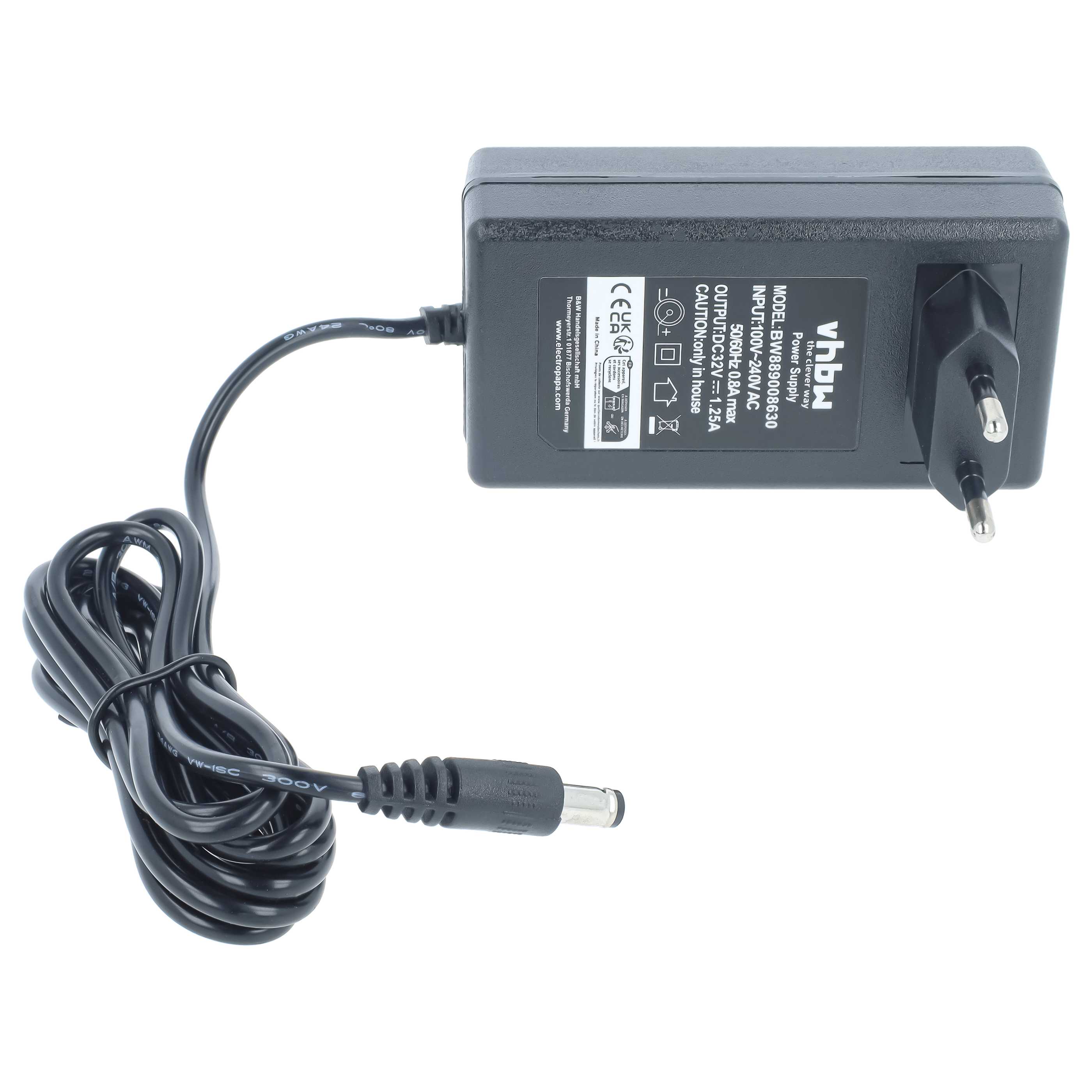 Netzteil für Staubsauger wie DeLonghi Colombina Cordless XLR25L u.a., ersetzt 5519210721, 32 V, 1.25 A (max. 1.35 A)
