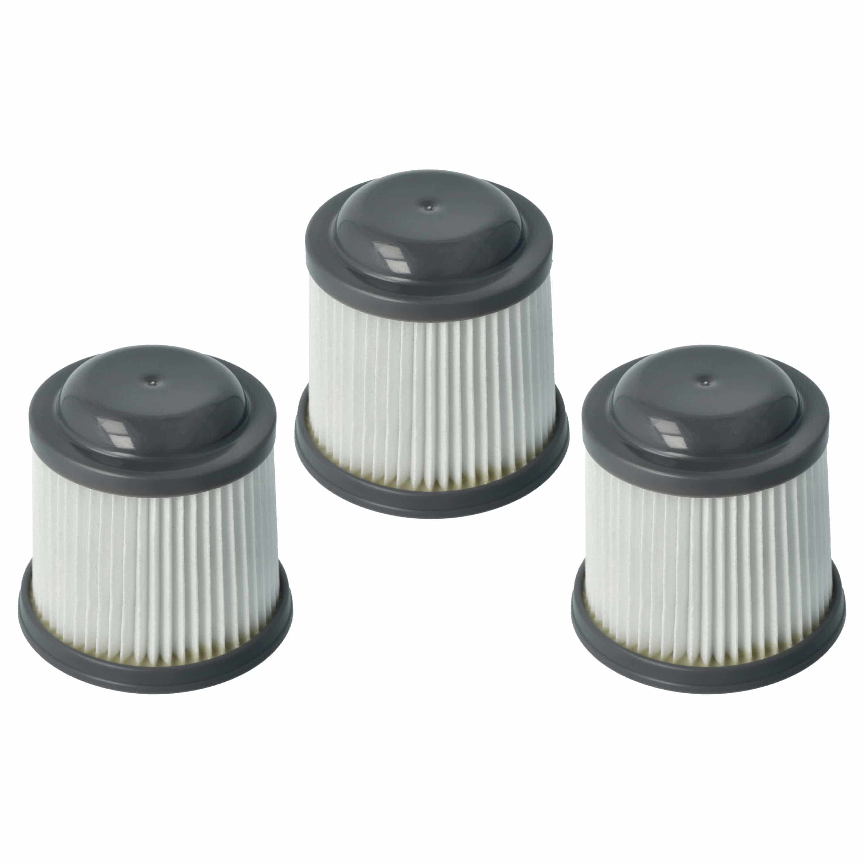 3x Filtercartridge filter replaces Black & Decker VF90, PVF110 for Black & Decker Vacuum Cleaner, white / grey