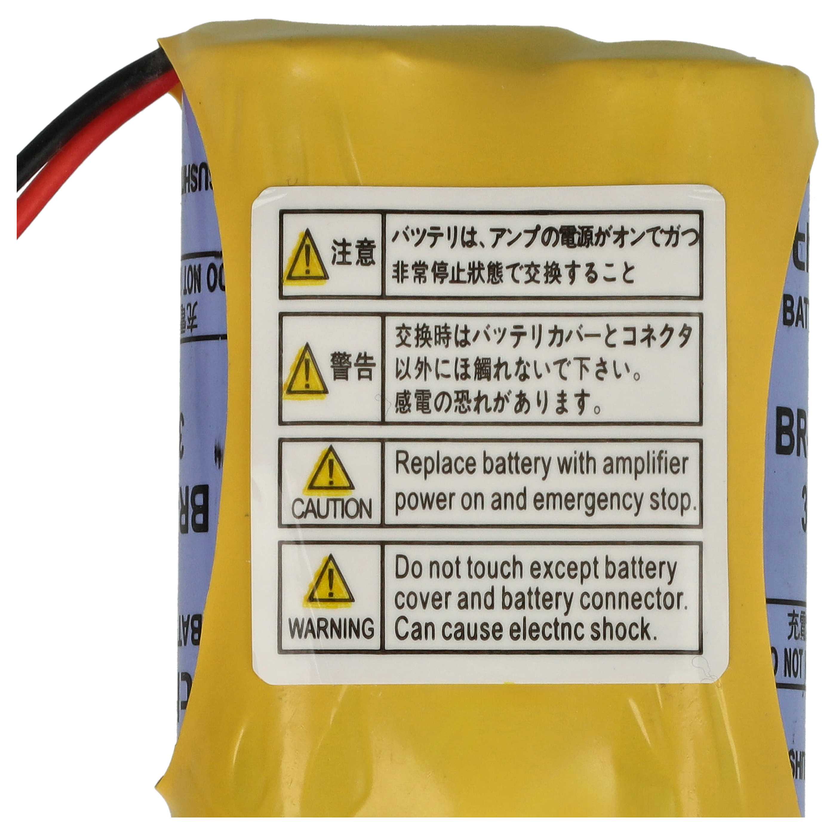 Batterie remplace Ge Fanuc BR-ACF2P pour pour PLC Programmable Logic Controller - 2200mAh 6V Li-MnO2