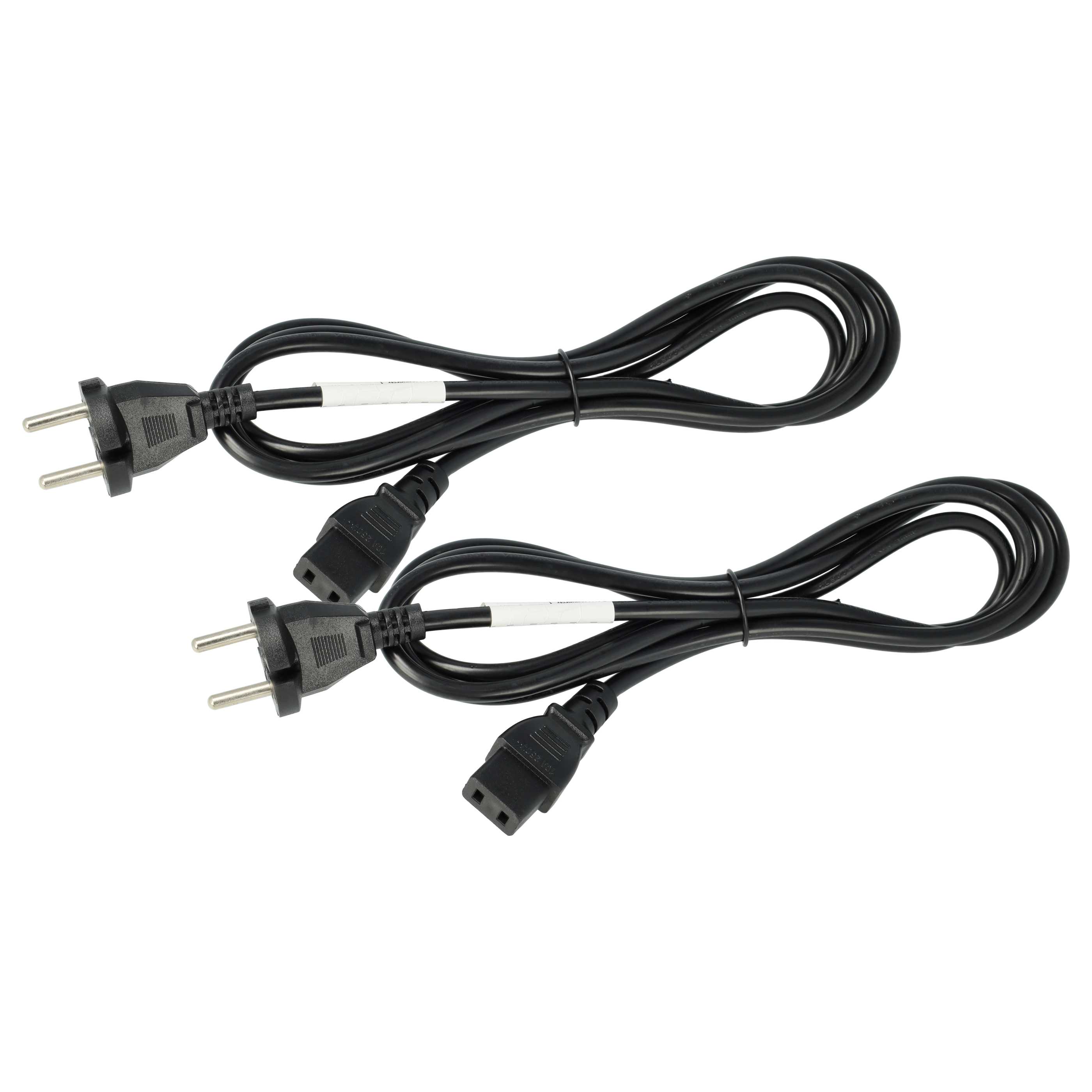 2x Kabel zasilający C9 wtyczka ochronna do urządzeń np. monitora komputera Philips, Roland, Akai, Yamaha - 2 m