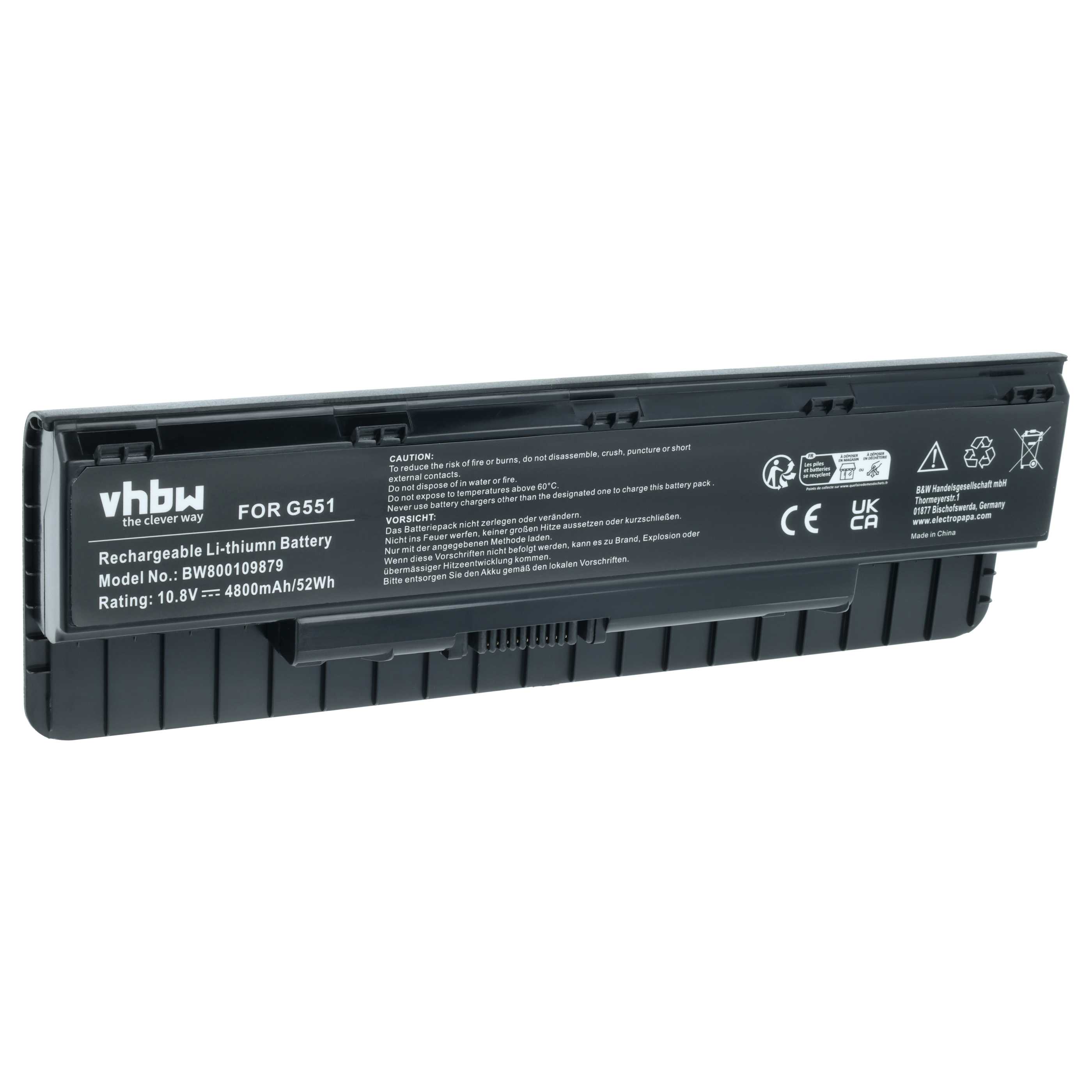 Akumulator do laptopa zamiennik Asus A32N14O5, A32LI9H, 0B110-00300000 - 4800 mAh 10,8 V Li-Ion, czarny