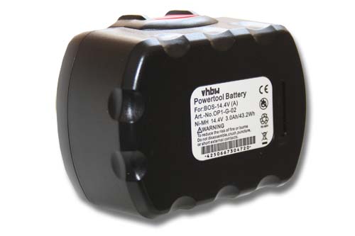 Batterie remplace Bosch 2 607 335 263, 1617S0004W pour outil électrique - 3000 mAh, 14,4 V, NiMH