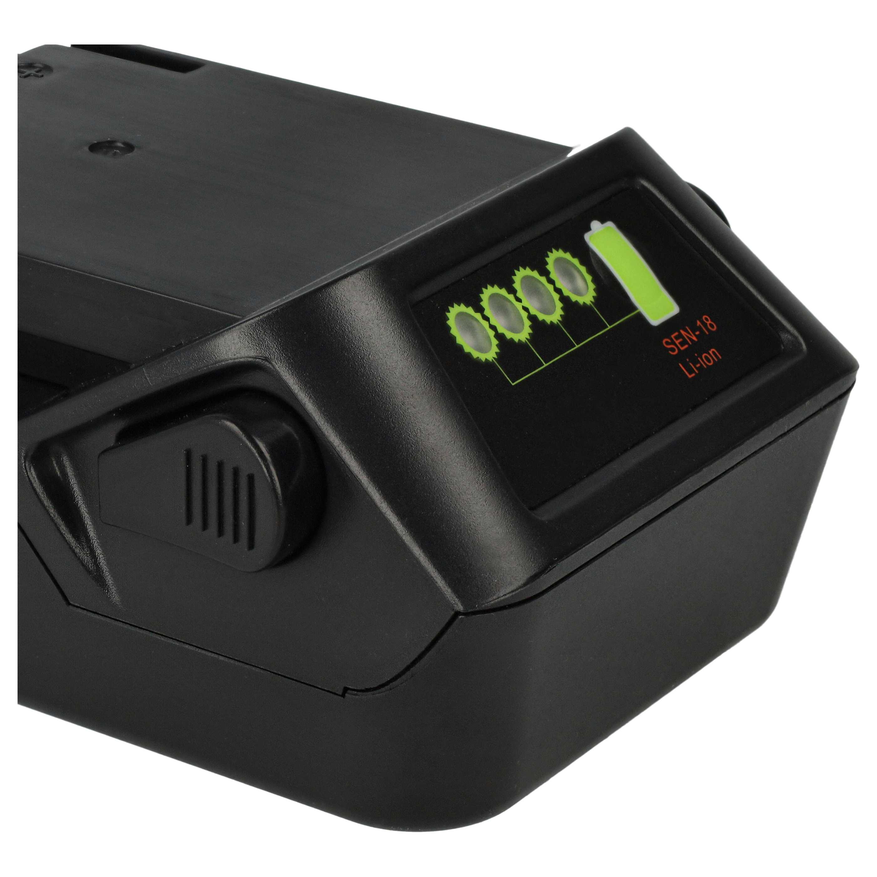 2x Battery replaces Senco VB0118 Electric Power Tool - 2000 mAh, 18 V, Li-Ion
