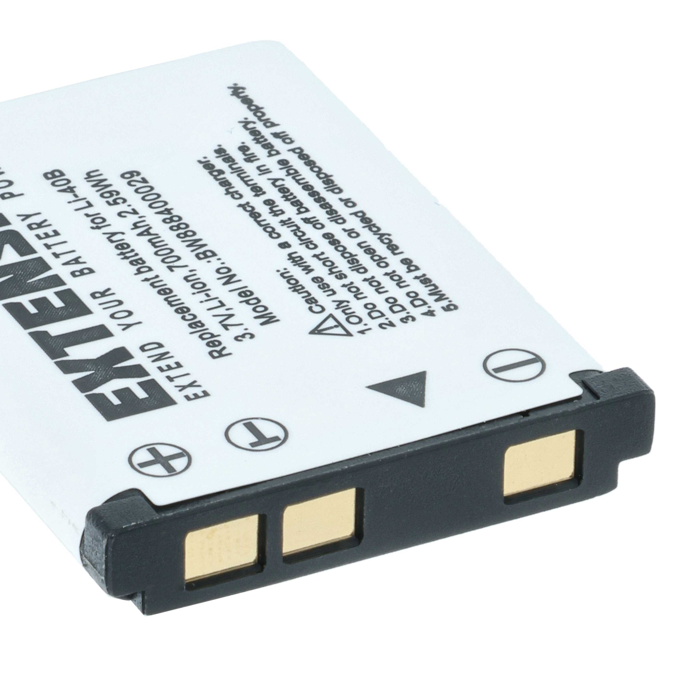 Batterie (2 pcs.) remplace BenQ DLI216 pour appareil photo - 700mAh 3,7V Li-ion