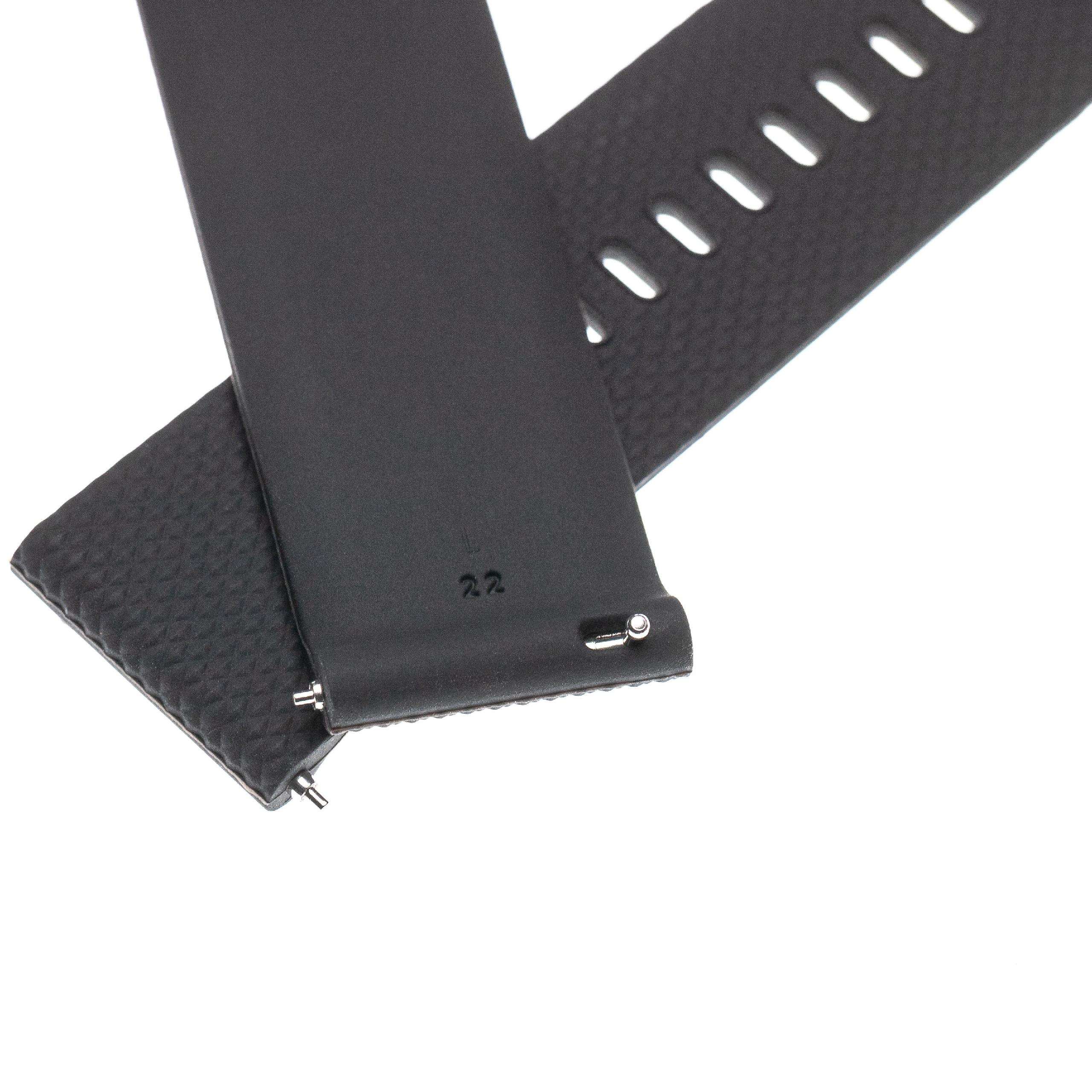 wristband for Polar Vantage Smartwatch - 11.5 + 10.5 cm long, silicone, black