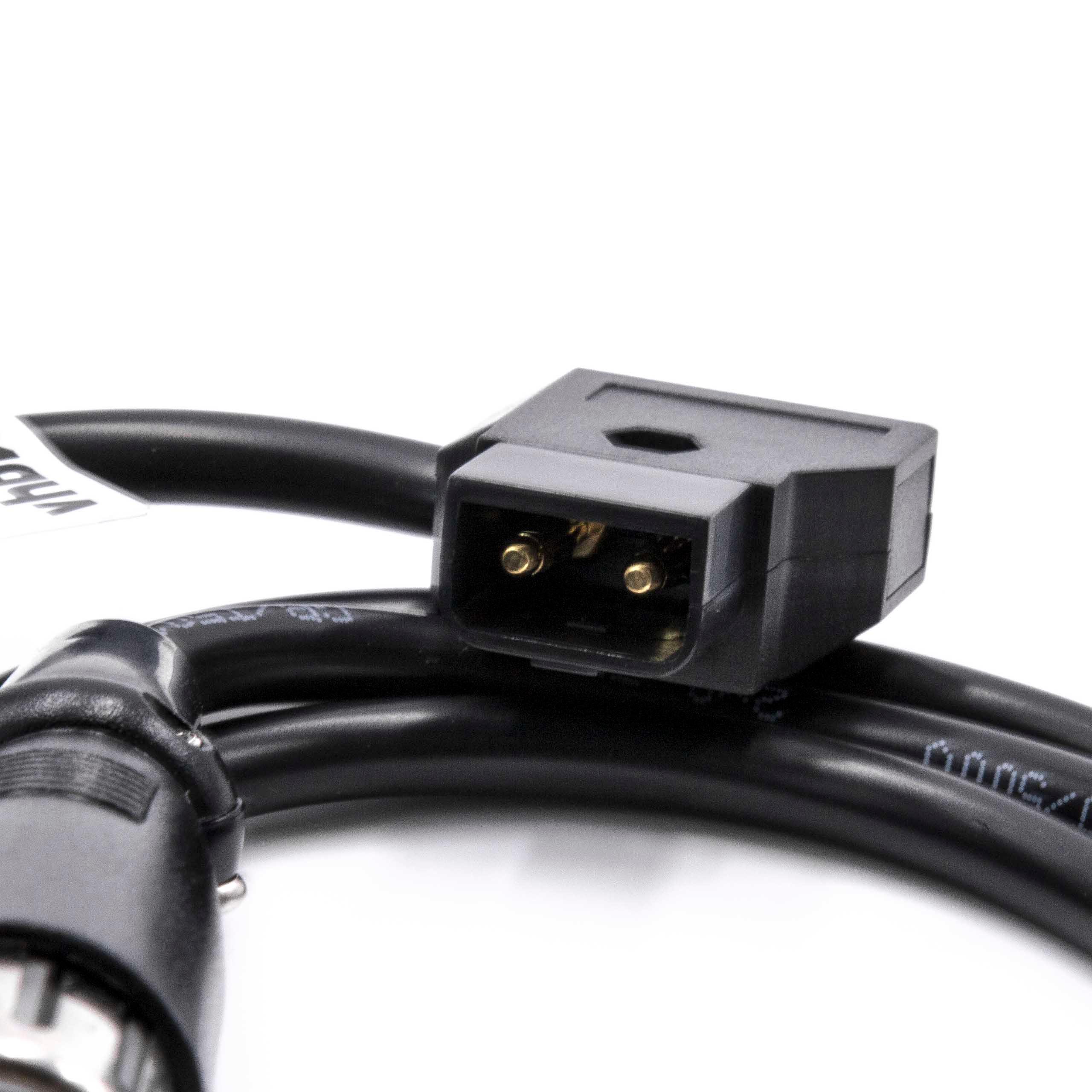 Câble adaptateur D-Tap (mâle) vers XLR 4 broches pour appareil photo Anton Bauer D-Tap, Dionic - 1 m noir