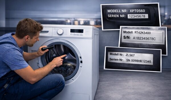 Type plate, model number, serial number: How to find the right spare part without making a mistake