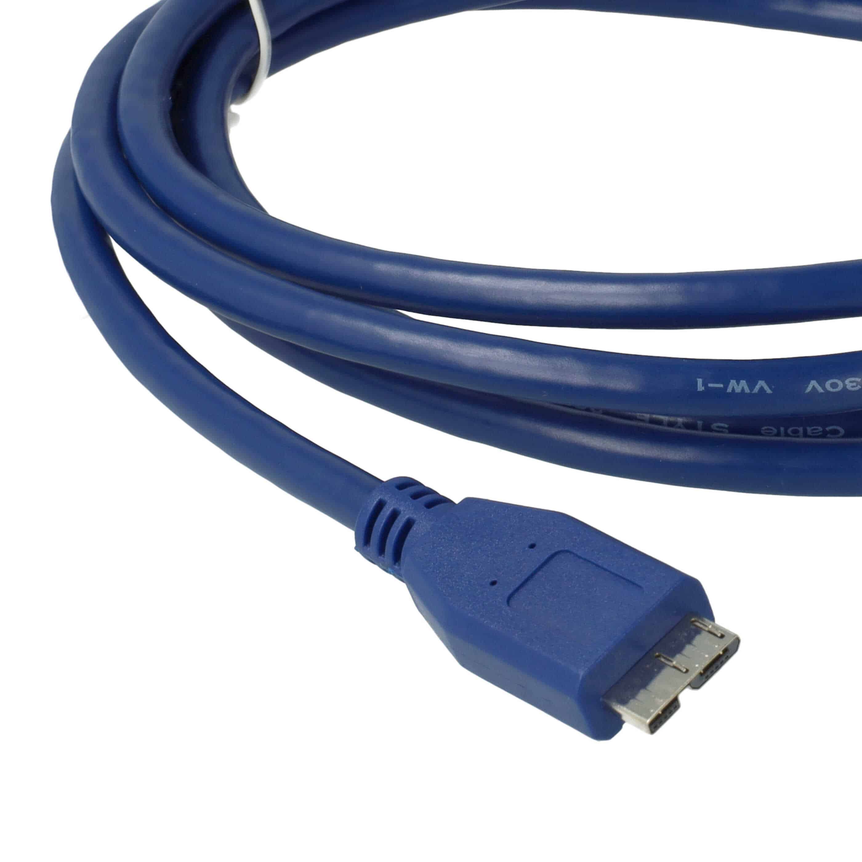 Micro-USB Kabel (Standard-USB Typ A auf Micro USB 3.0) passend für Buffalo HD-AVSU3 Media Hard Drive 