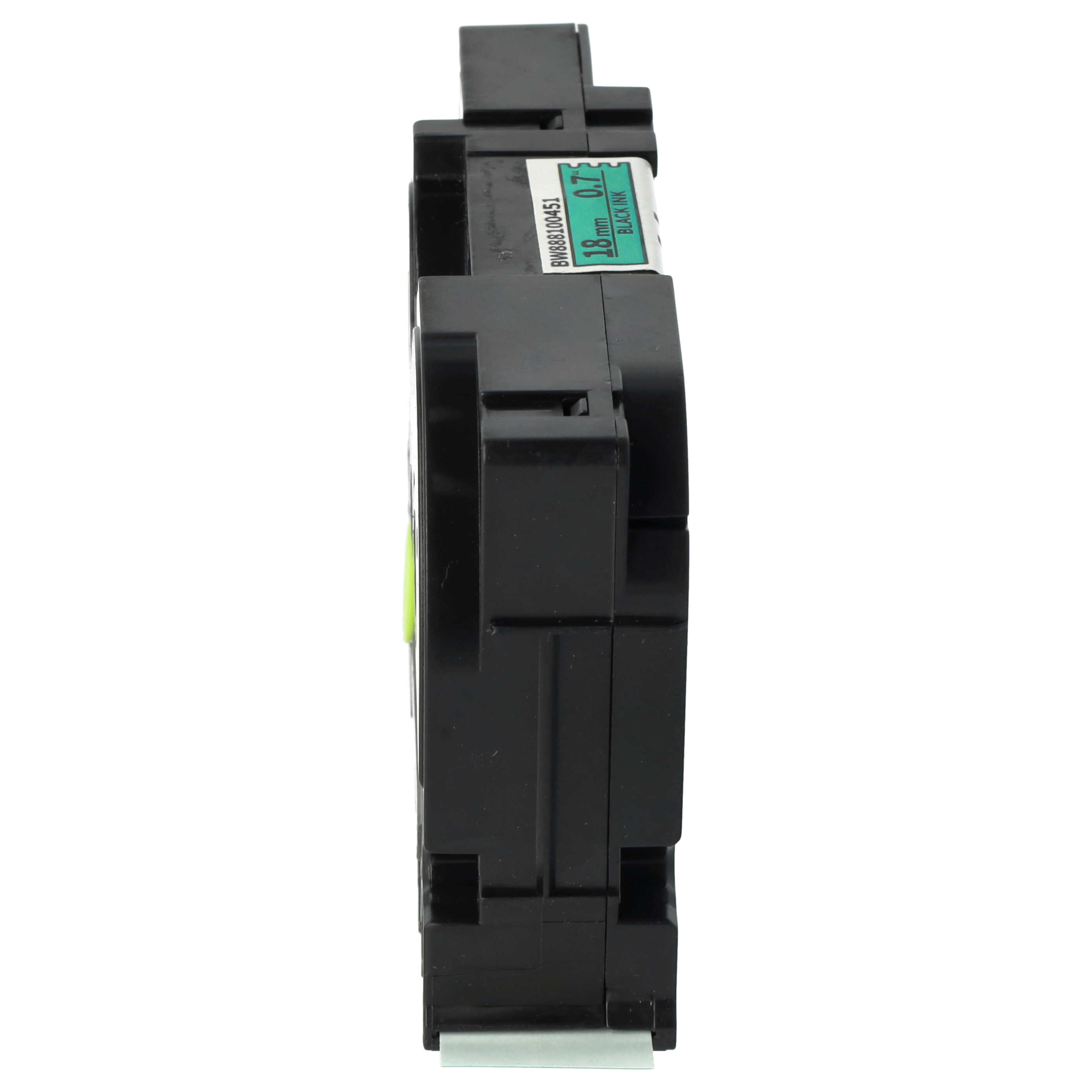 Cassetta nastro sostituisce Brother TZE-S741 per etichettatrice Brother 18mm nero su verde, extra forte