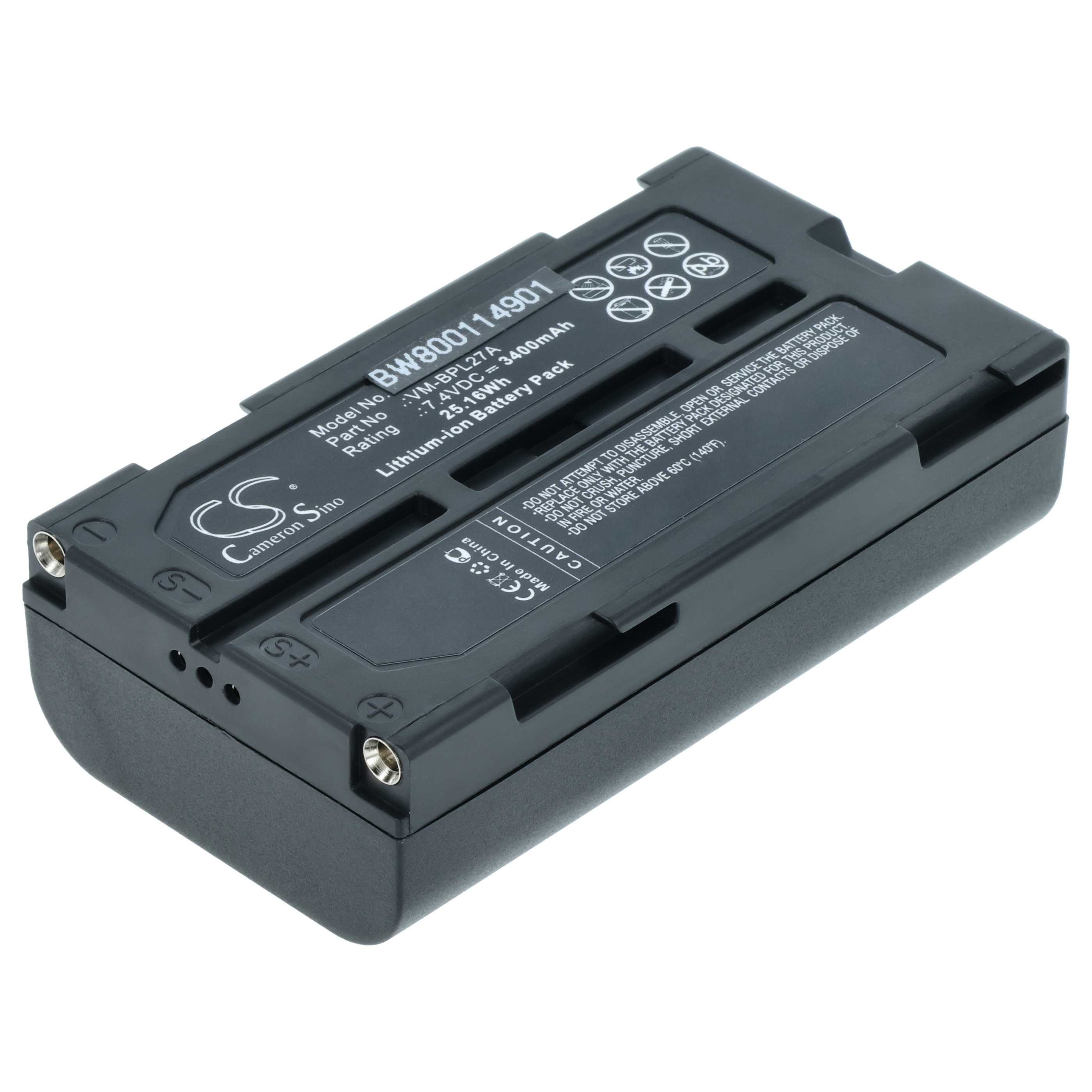 Batterie remplace Hitachi VM-BPL13J, VM-BPL13A, VM-BPL13, M-BPL30 pour caméscope Hitachi- 3400mAh 7,4V Li-ion